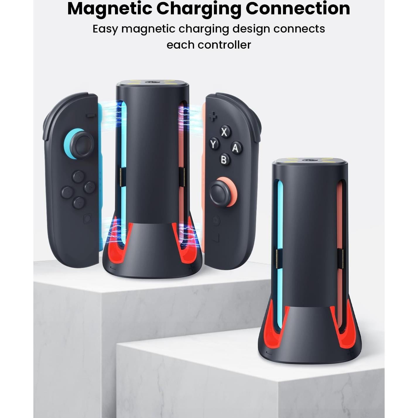 Base de Carga 4 en 1 GEEKERA para Controladores Switch 2