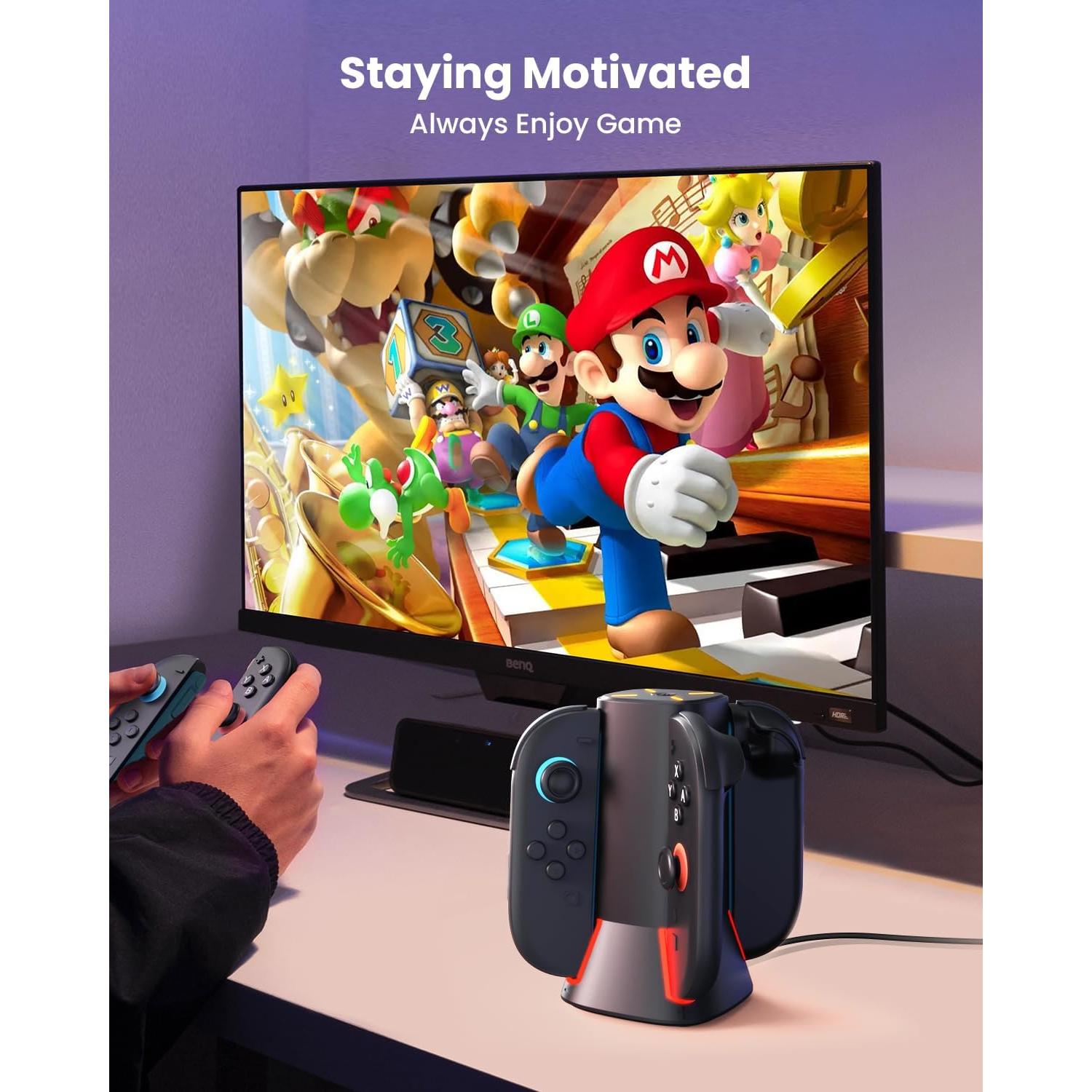 Base de Carga 4 en 1 GEEKERA para Controladores Switch 2