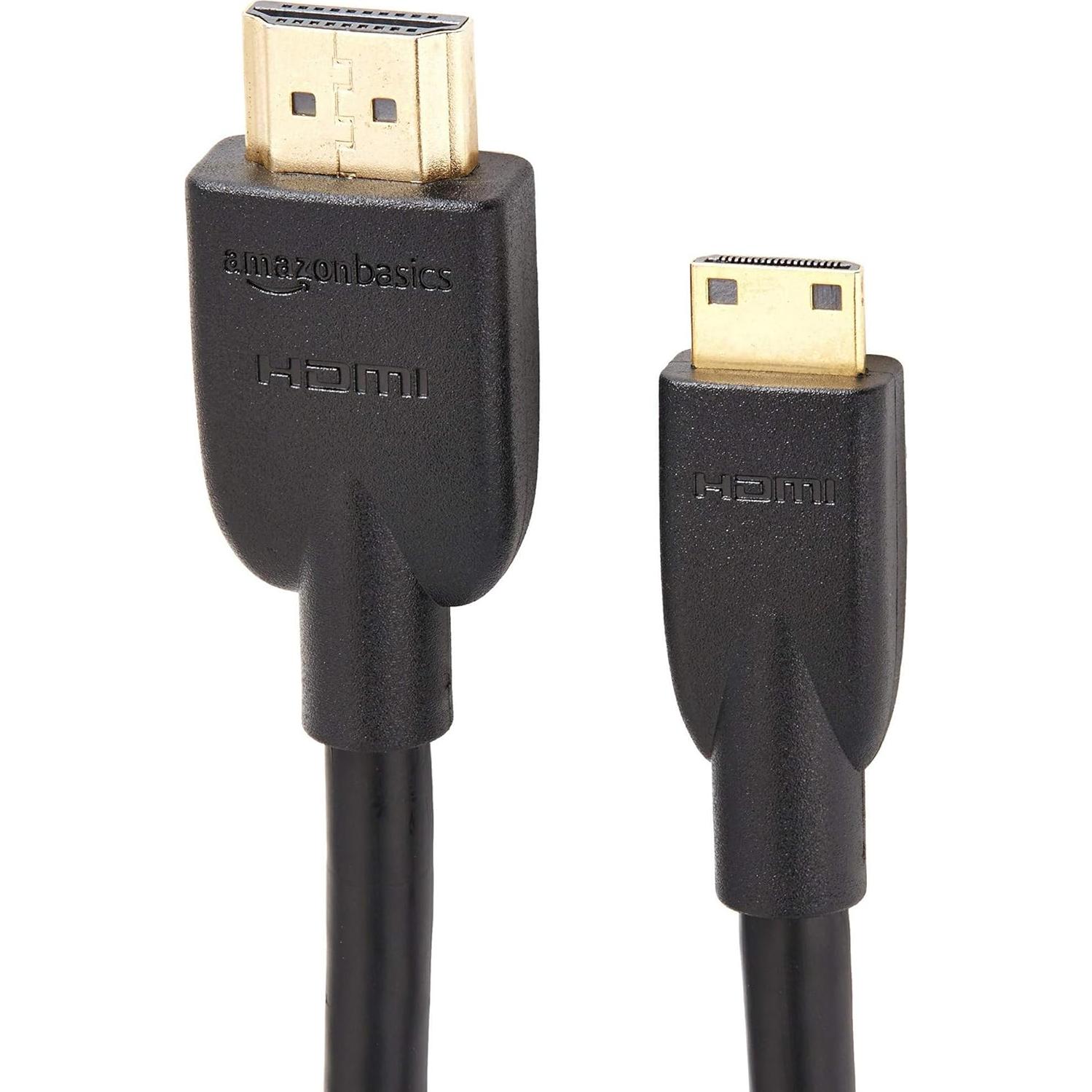 Cable Mini HDMI a HDMI Amazon Basics 1.8 m Alta Velocidad Negro