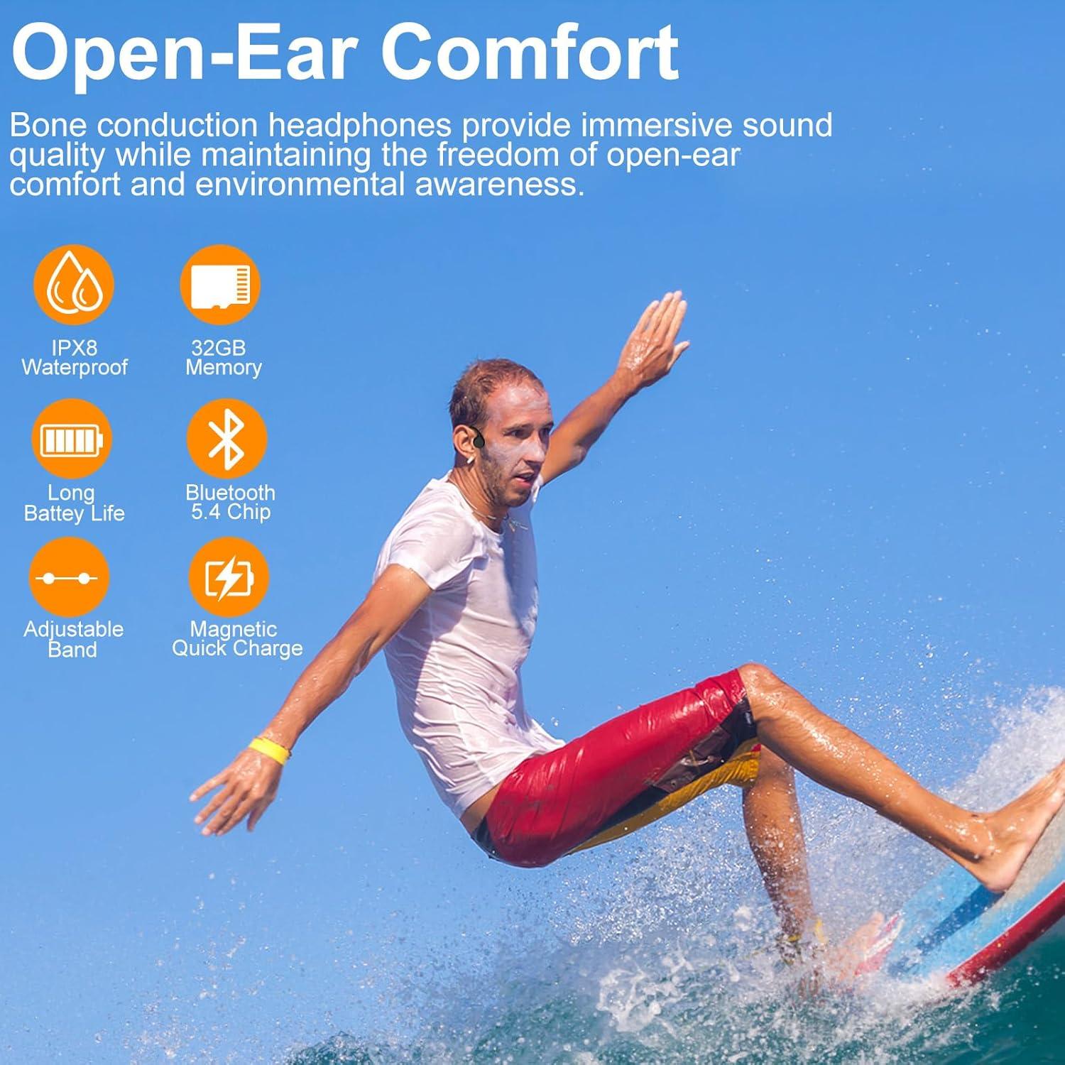 Auriculares KOPIDOE X7 Conducción Ósea MP3 32GB Impermeables