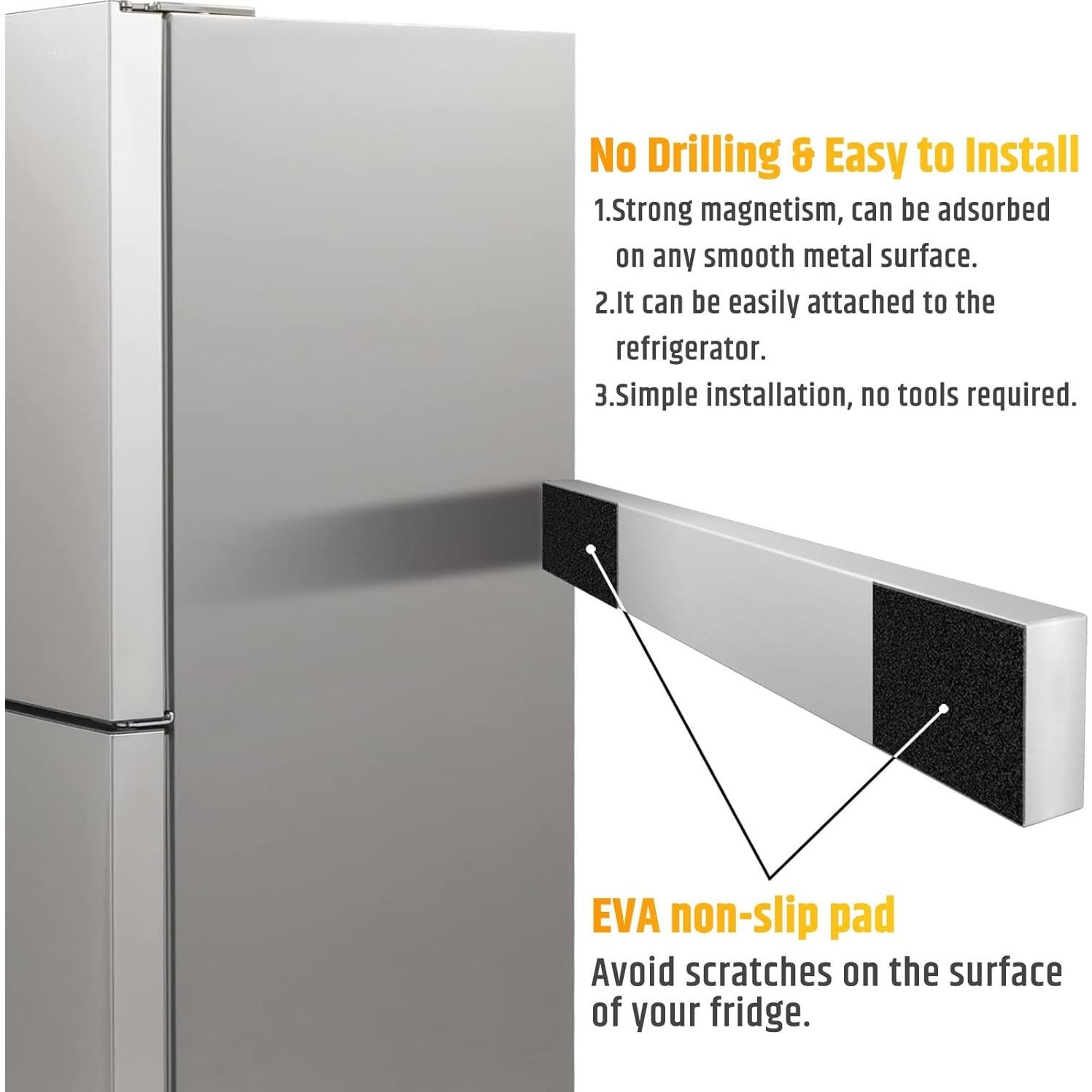 Soporte Magnético para Cuchillos LERJU 30cm Acero Inoxidable Plata