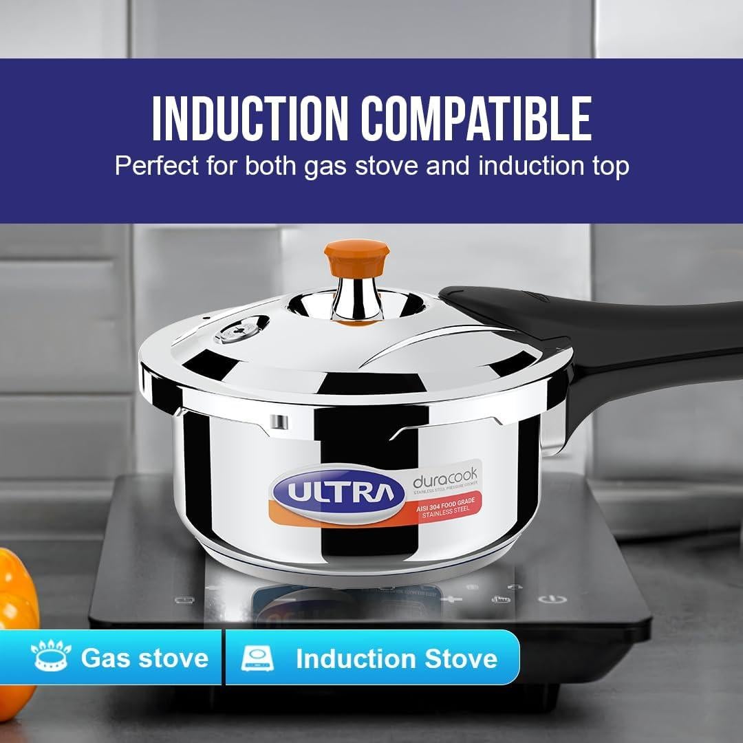 Olla a Presión ULTRA de Acero Inoxidable 2L con Tapa Exterior