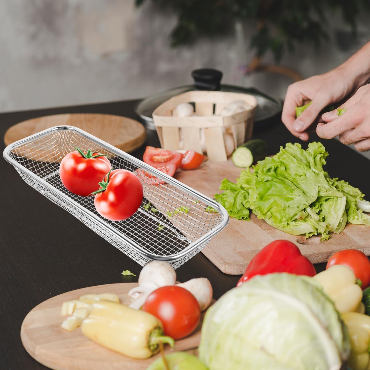 Colador sobre fregadero Ciieeo de acero inoxidable 31x12cm