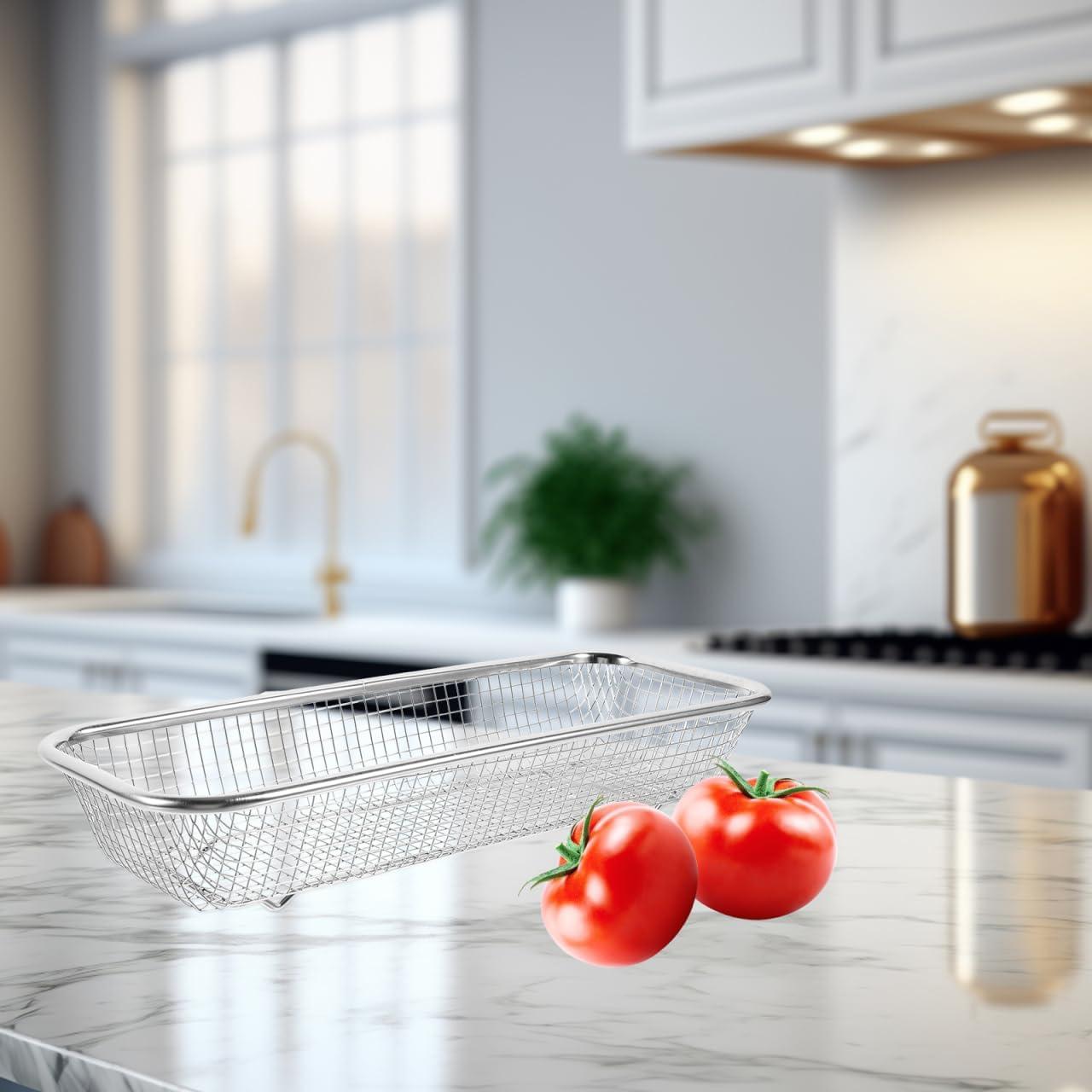 Colador sobre fregadero Ciieeo de acero inoxidable 31x12cm