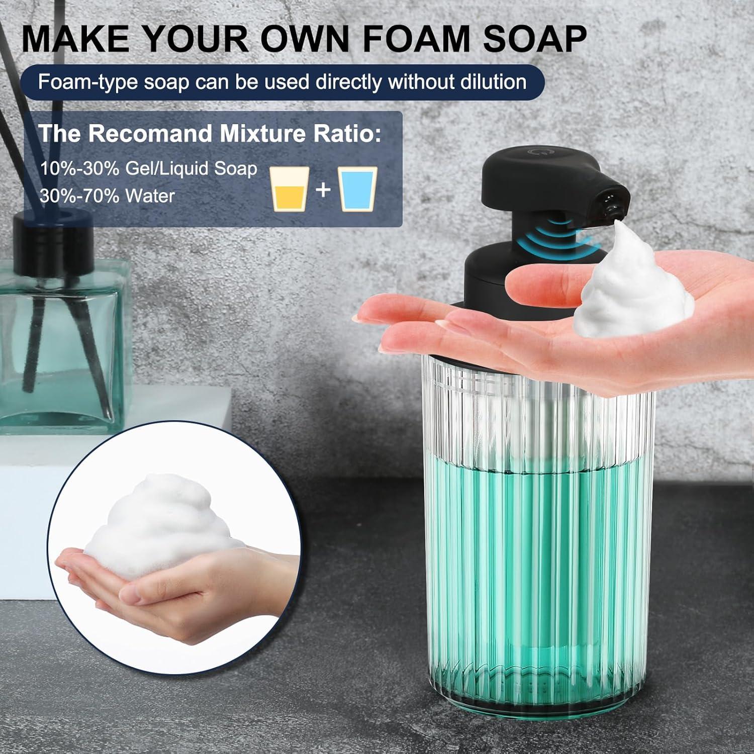 Dispensador Automático de Jabón Espumoso Phneems 260ml Negro