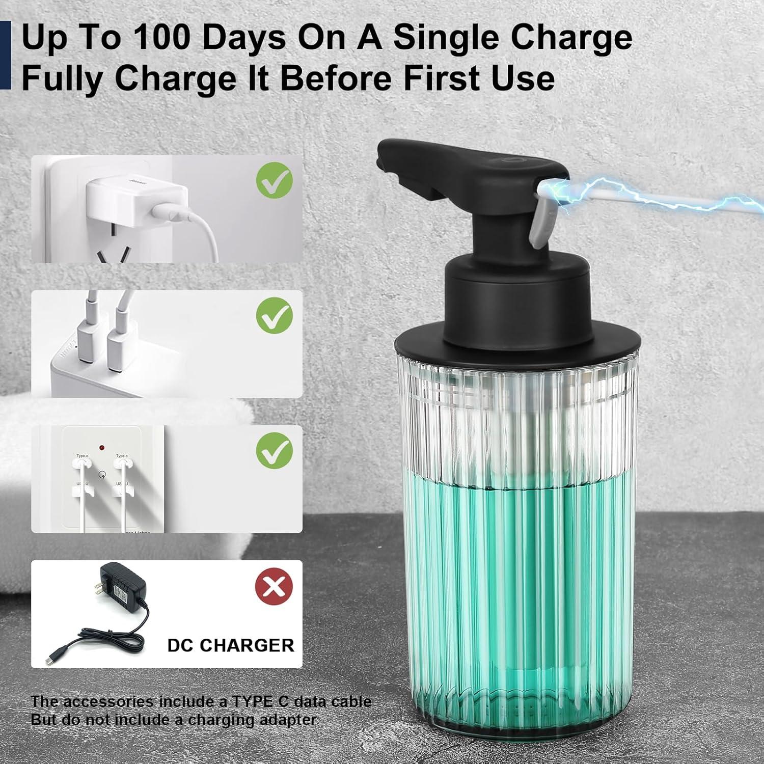 Dispensador Automático de Jabón Espumoso Phneems 260ml Negro