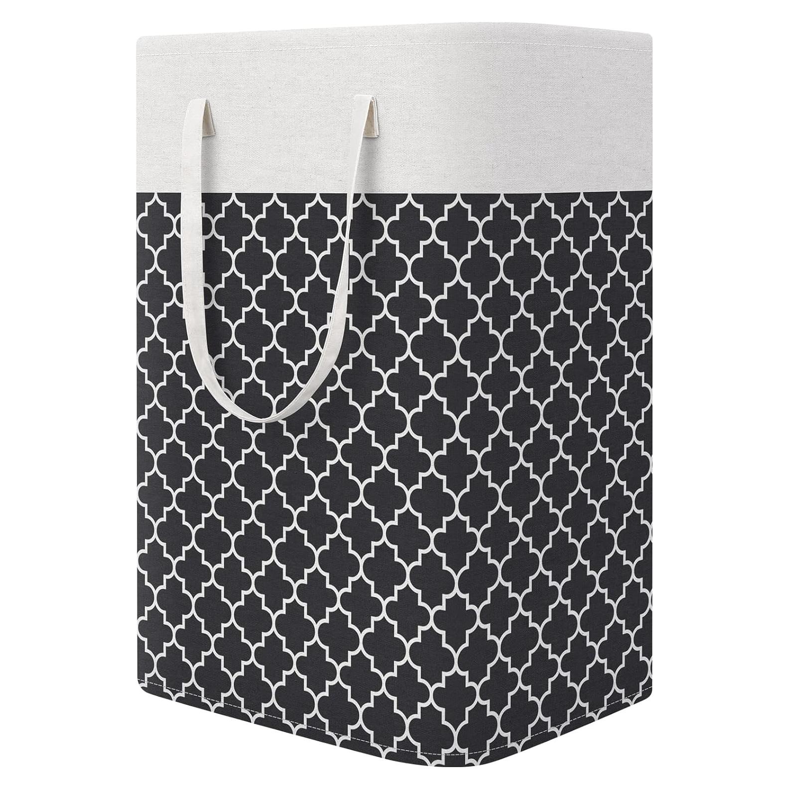 Cesta de Ropa Plegable StorageRight 75L Negra con Asas