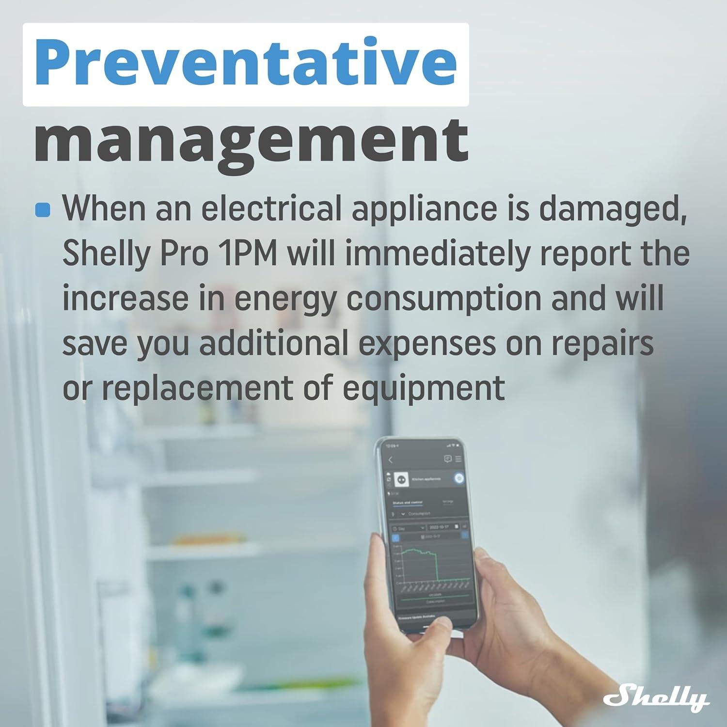 Interruptor inteligente Shelly Pro 1PM | Wi-Fi y LAN | 16A