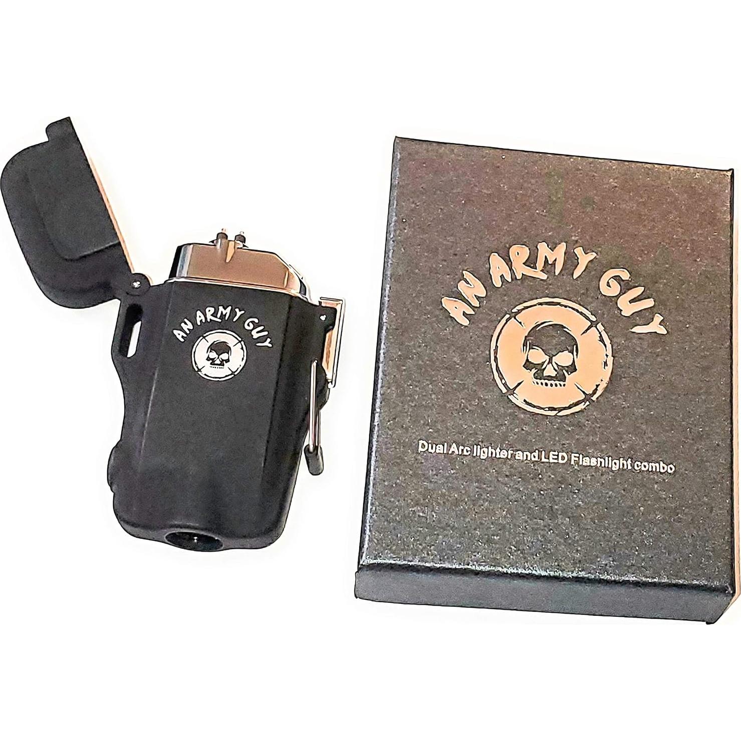 Encendedor Eléctrico de Plasma Impermeable M.I.C con Linterna LED