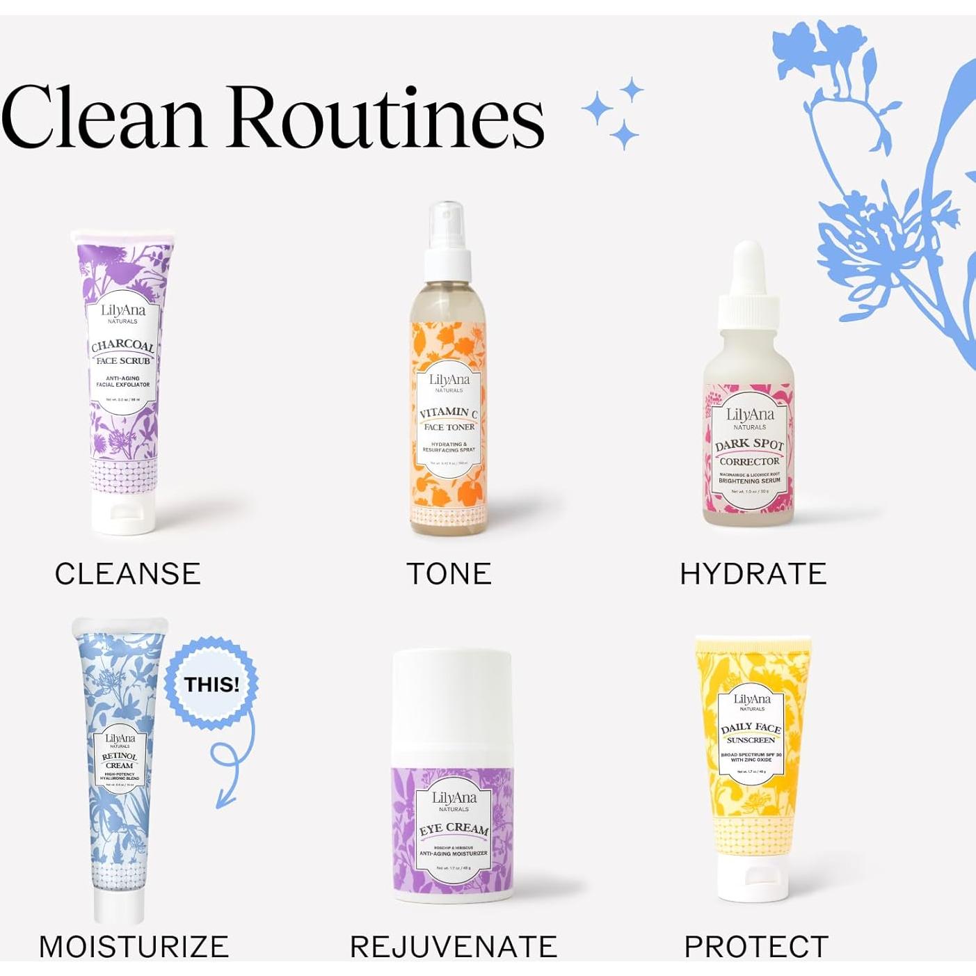 Crema Facial Anti Envejecimiento Retinol LilyAna 28g Hidratante