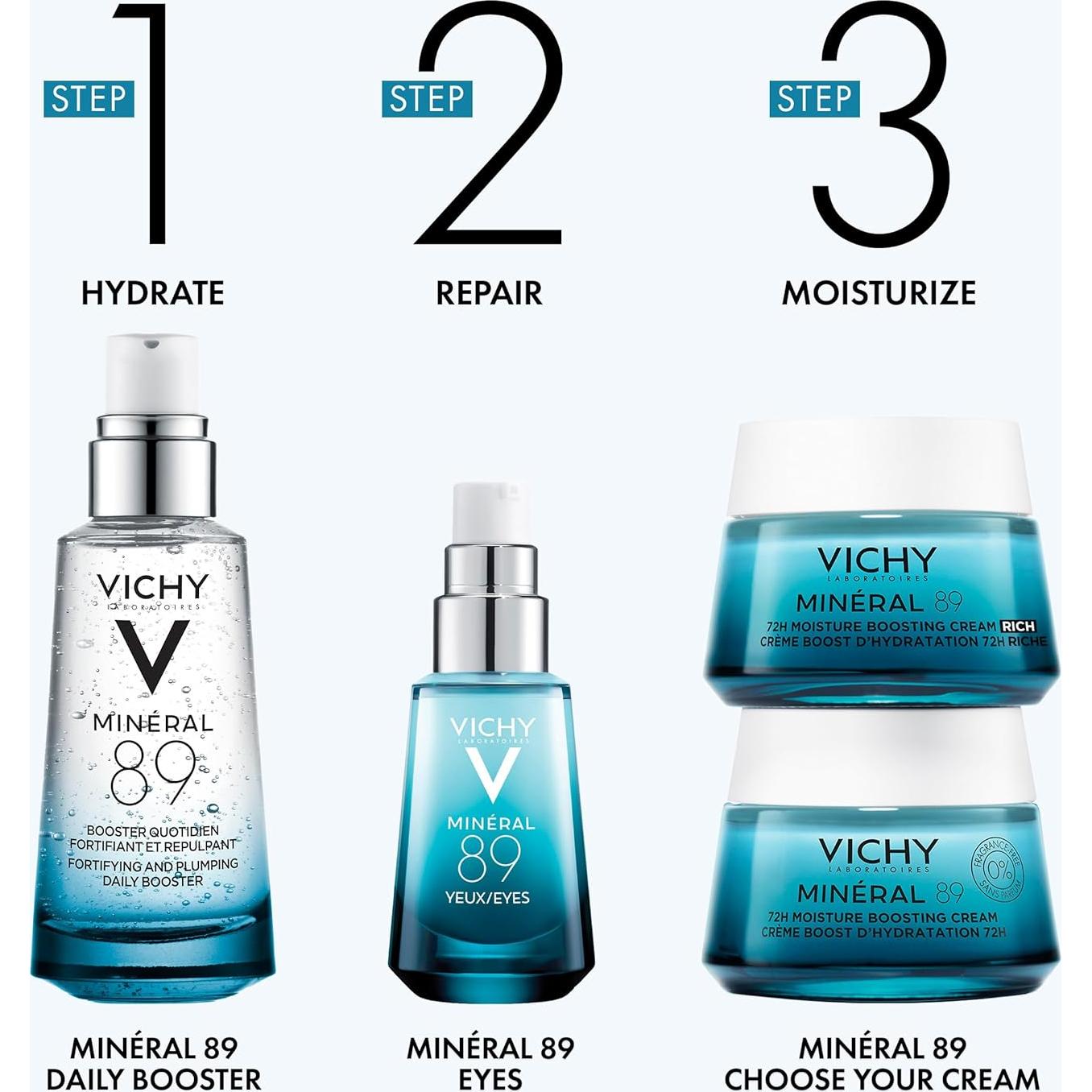 Suero Vichy Mineral 89 30ml Ácido Hialurónico Hidratante