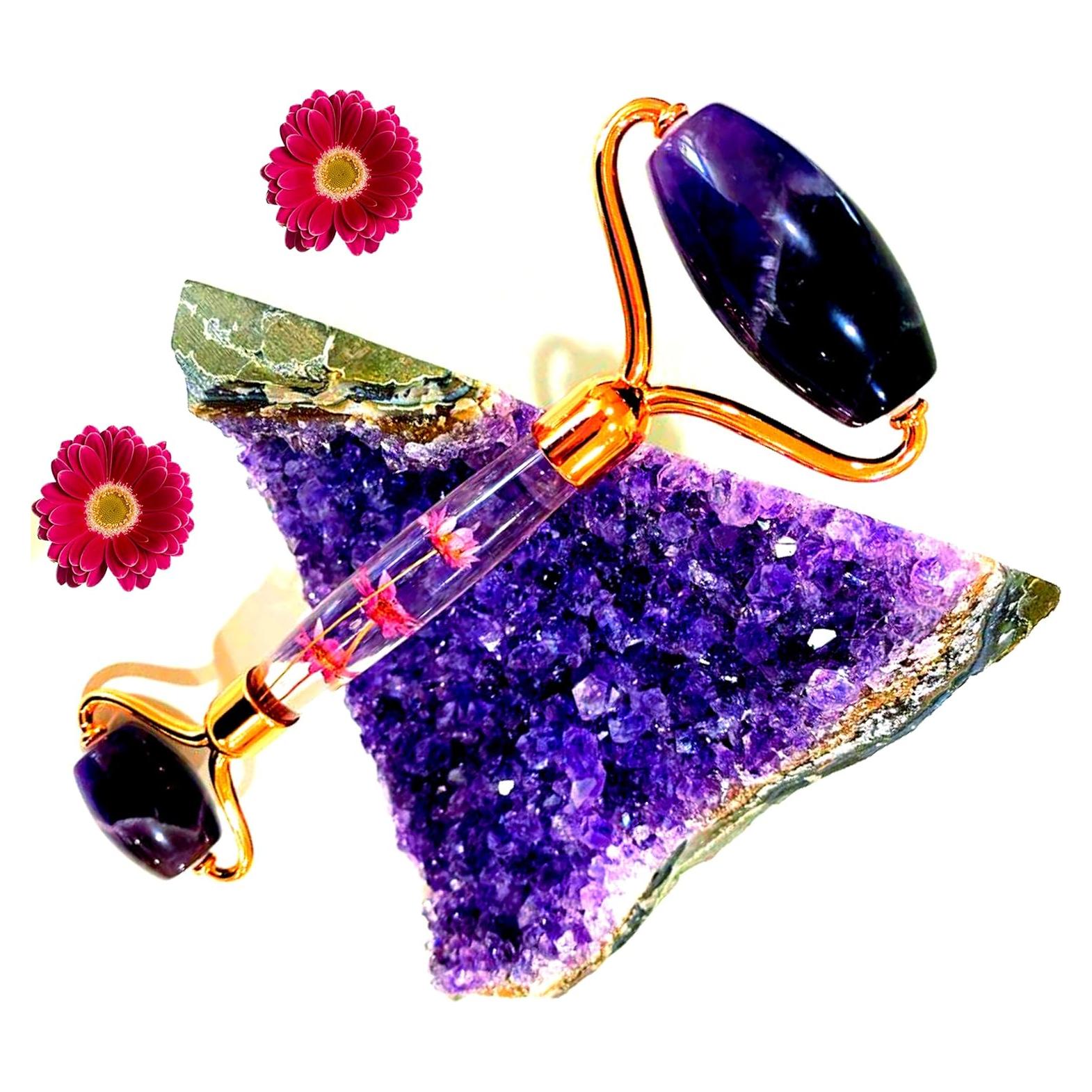 Rodillo de Jade de Amatista OTYLAND 1 pieza Púrpura