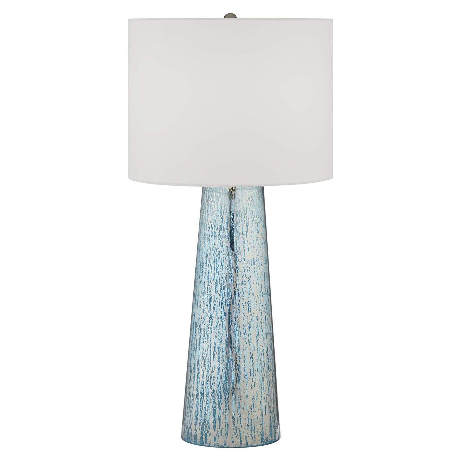 Lámpara de Mesa 360 Iluminación Vidrio Mercurio Azul 76.2 cm