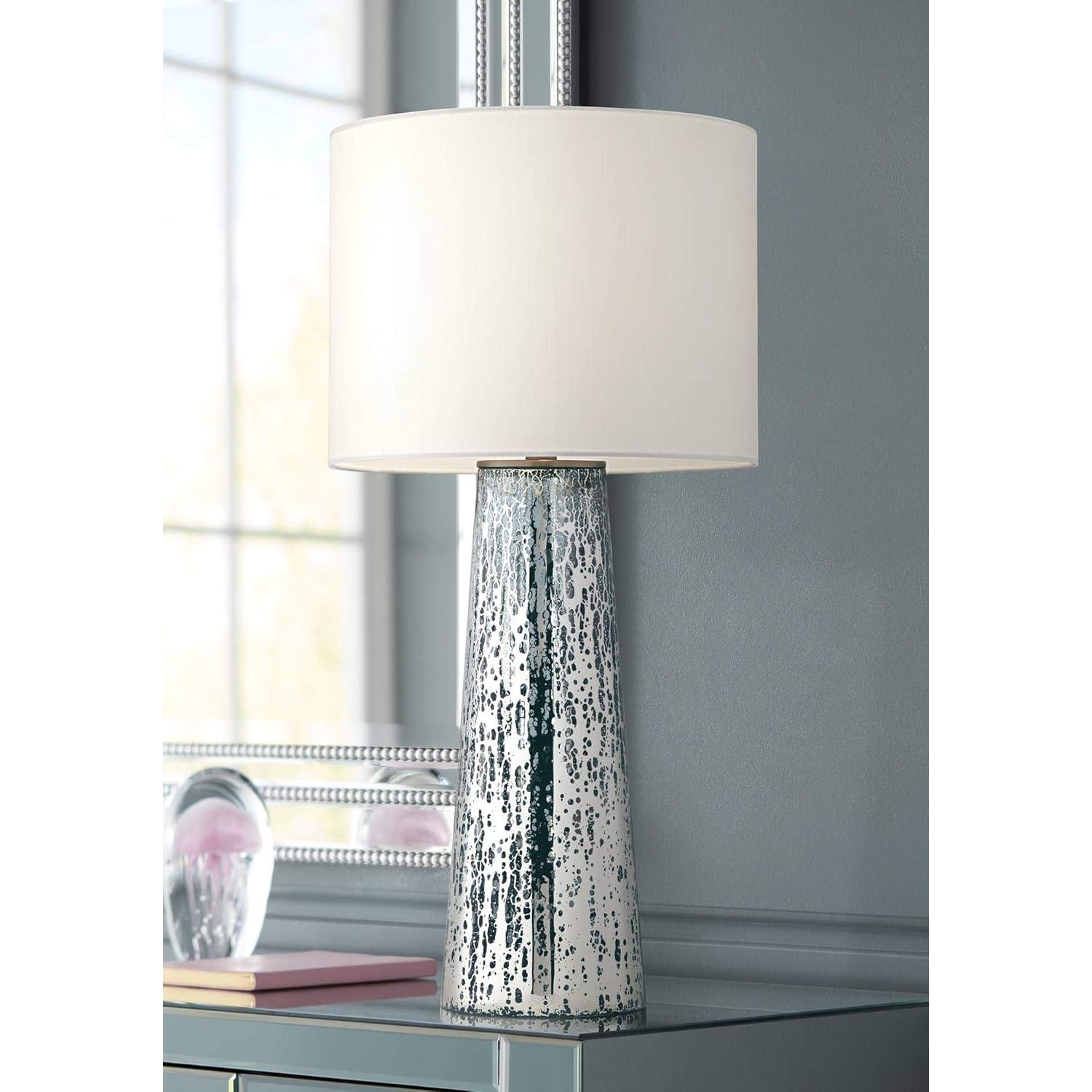 Lámpara de Mesa 360 Iluminación Vidrio Mercurio Azul 76.2 cm