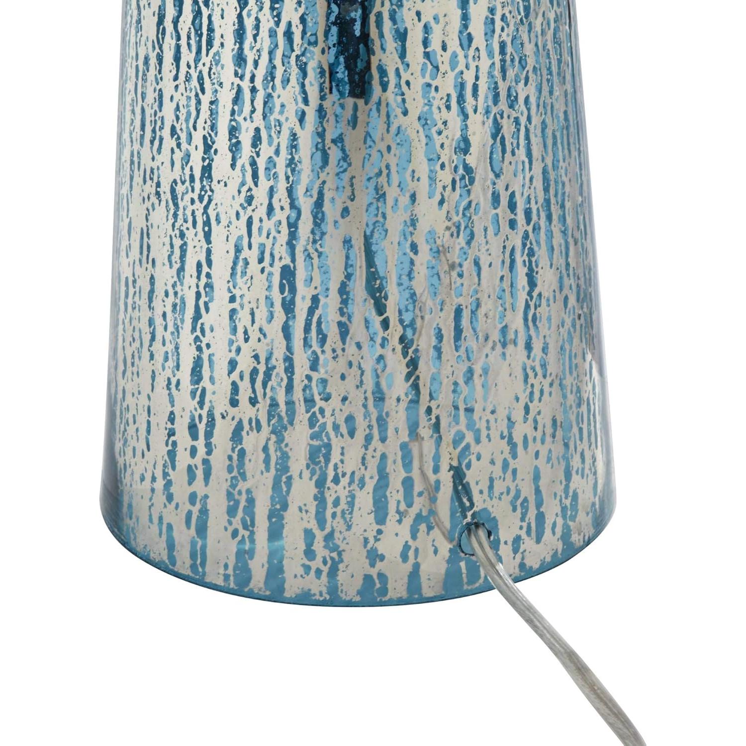 Lámpara de Mesa 360 Iluminación Vidrio Mercurio Azul 76.2 cm