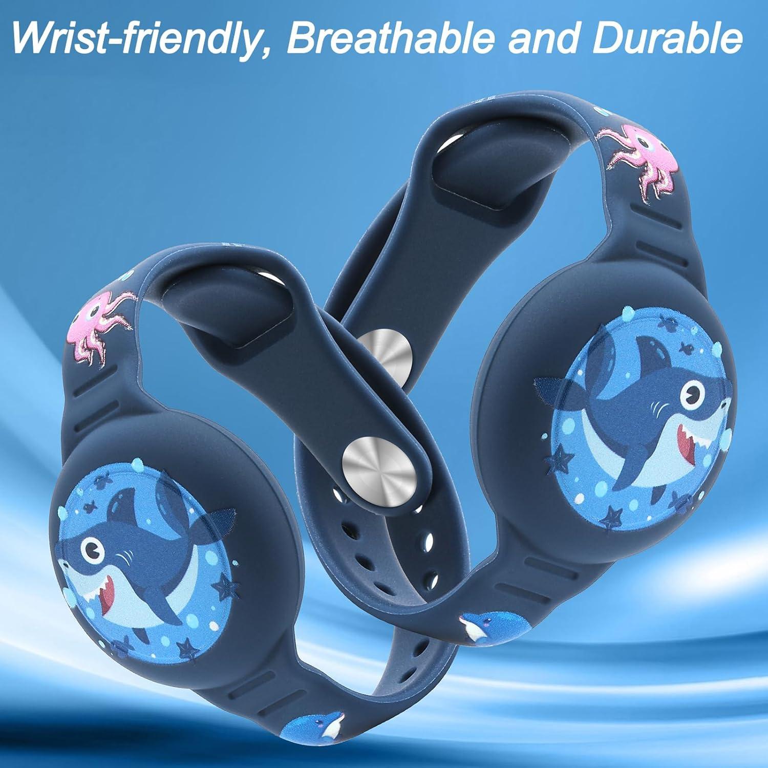 Pulsera Impermeable para AirTag Niños Vanjua Azul Tiburón