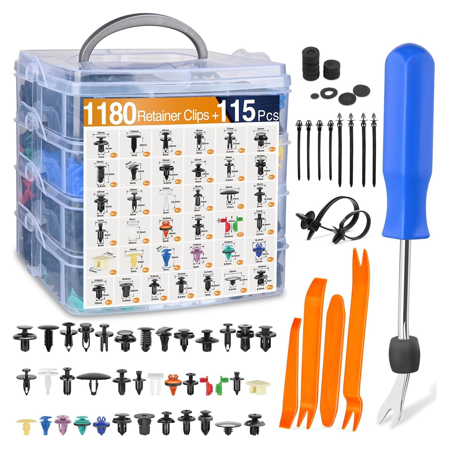 Kit de Clips de Retención GOOACC 1295 Piezas para Automóviles