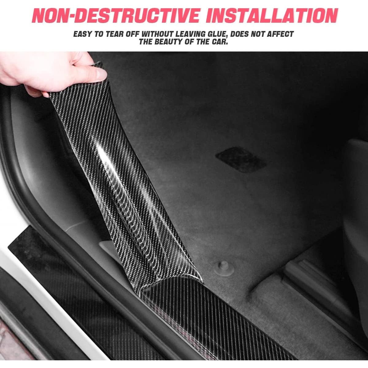 Protector de Bordes de Puerta de Coche BLAU GRUN 5D Negro 3.05x500.5cm