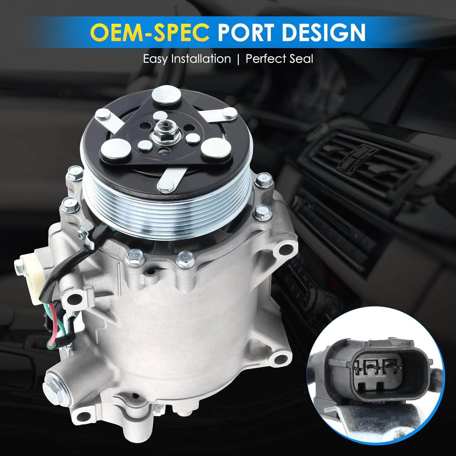 Compresor de A/C HAYIAUTO 38810RWCA03 para Honda y Acura