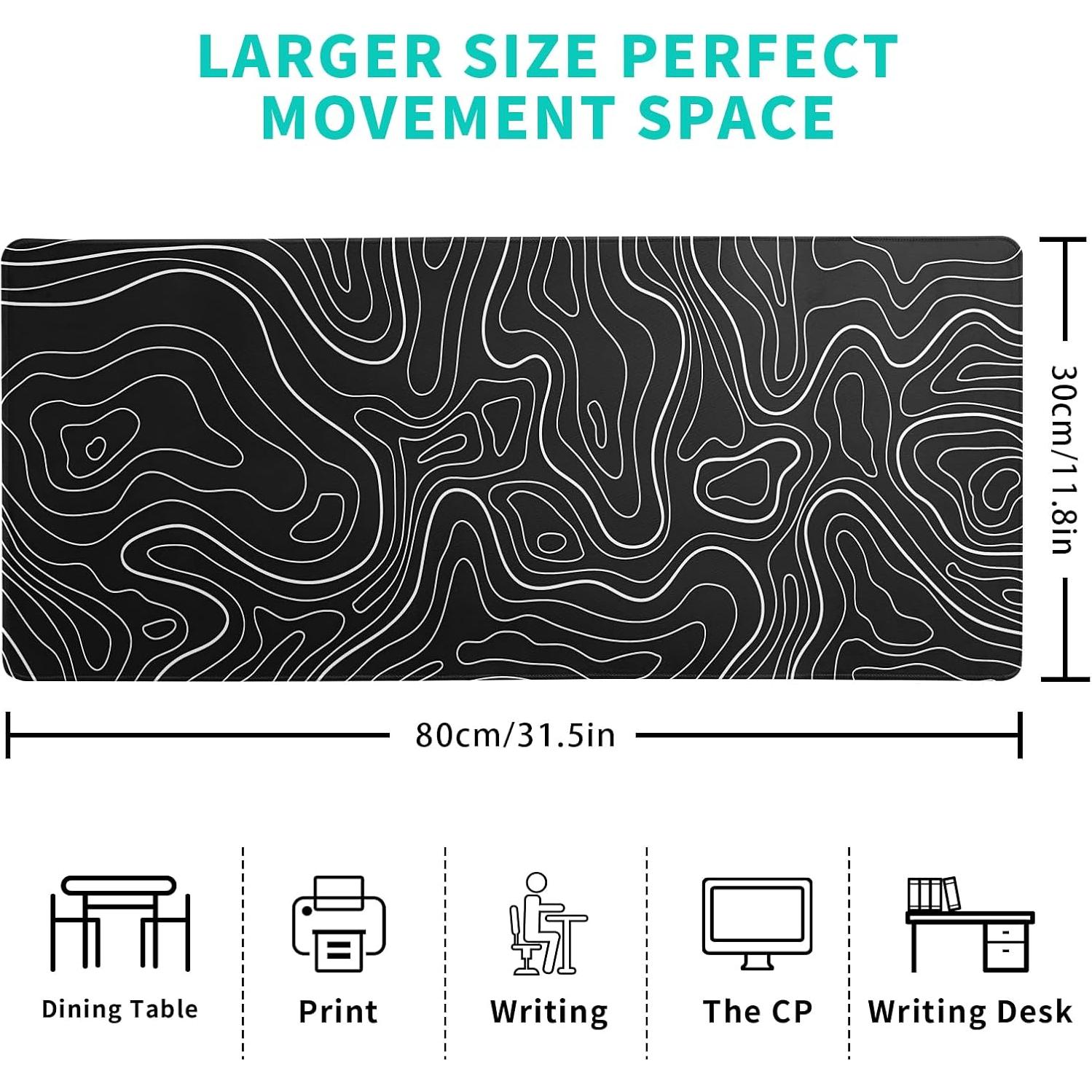 Alfombrilla de Ratón Brecoy XL Antideslizante 800x300mm Negra