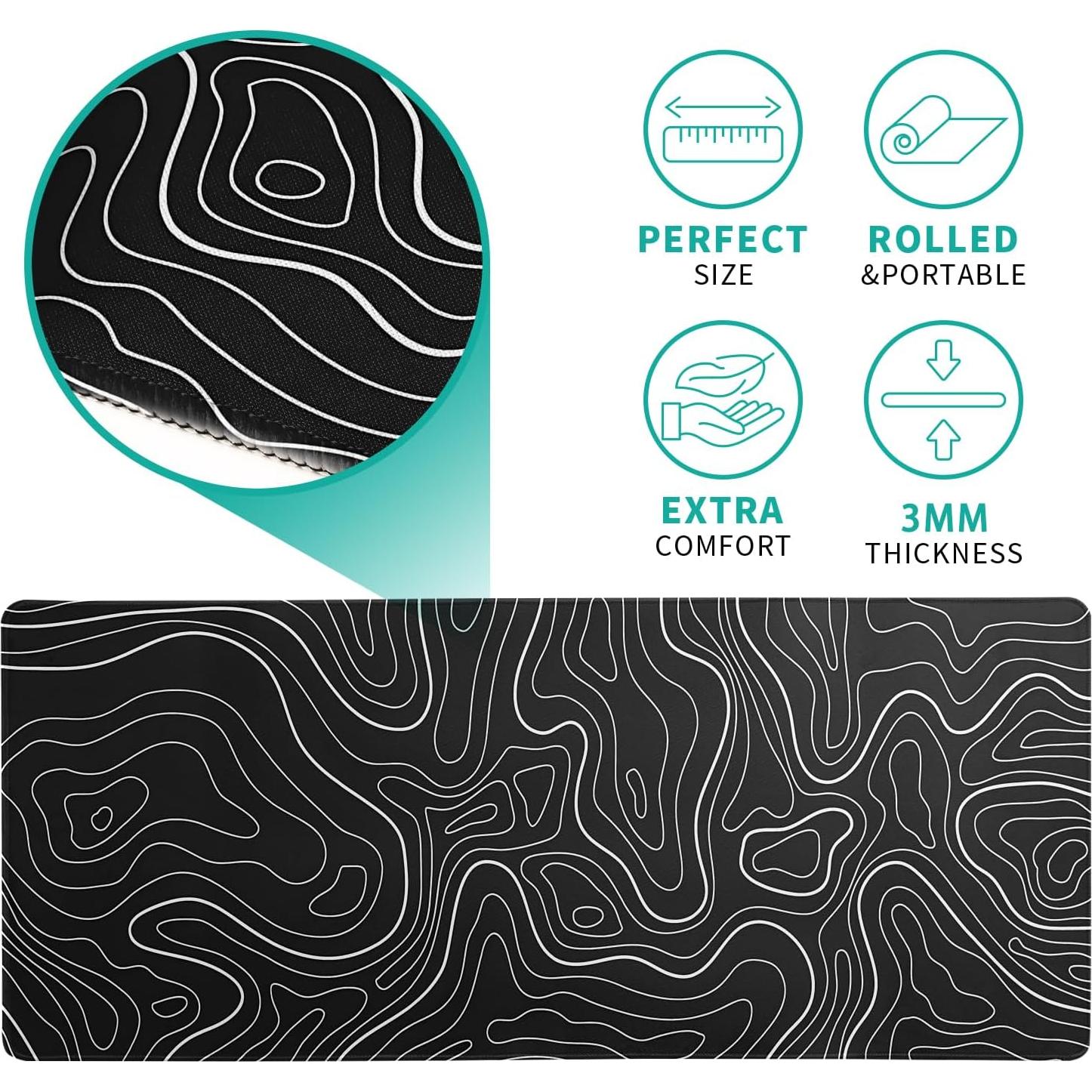 Alfombrilla de Ratón Brecoy XL Antideslizante 800x300mm Negra