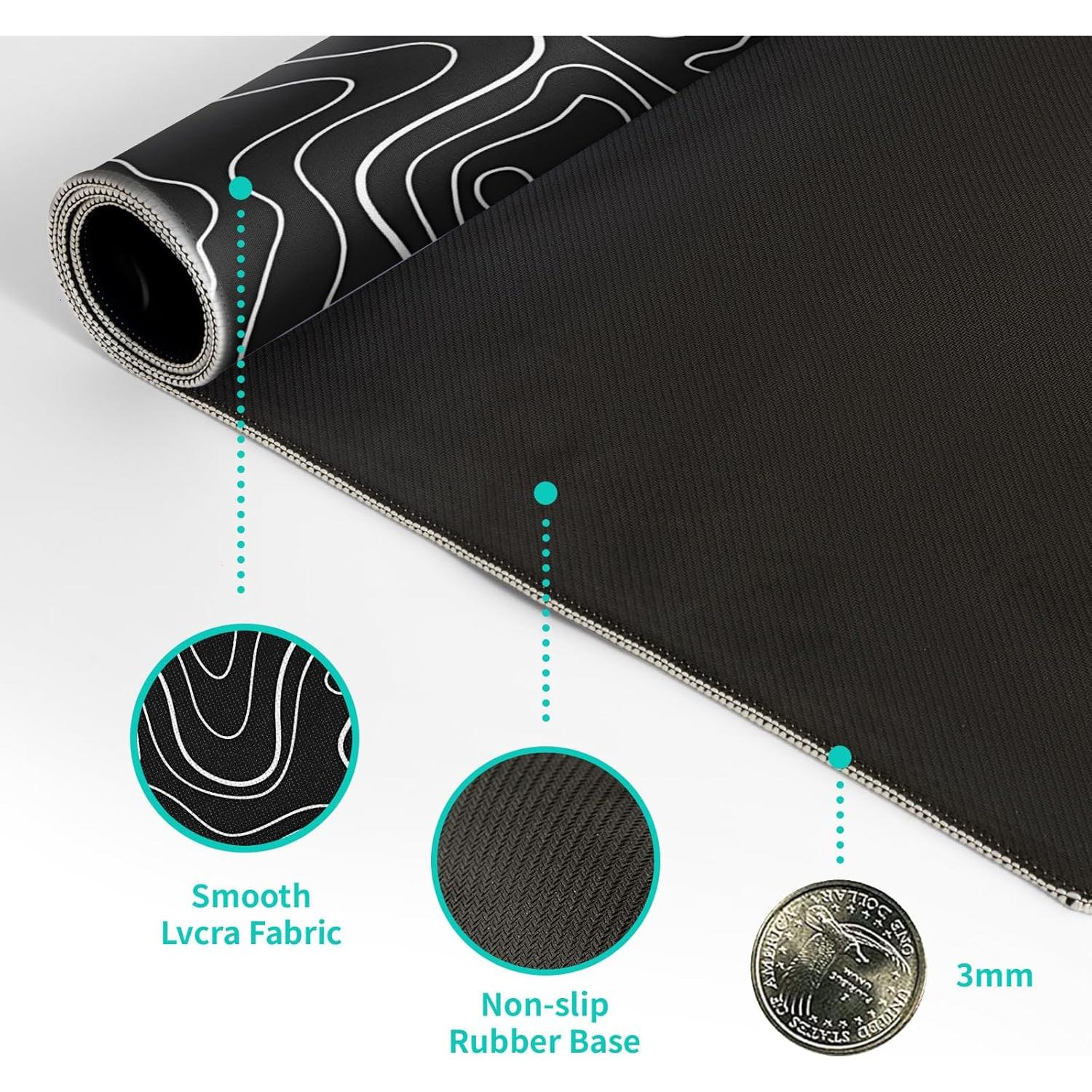 Alfombrilla de Ratón Brecoy XL Antideslizante 800x300mm Negra