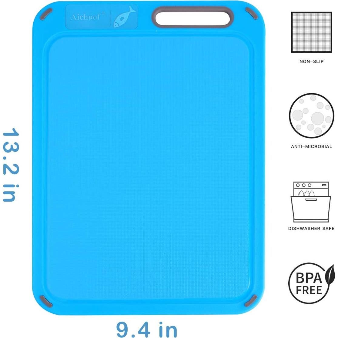 Juego de 4 Tablas de Cortar Aichoof con Soporte Antideslizante