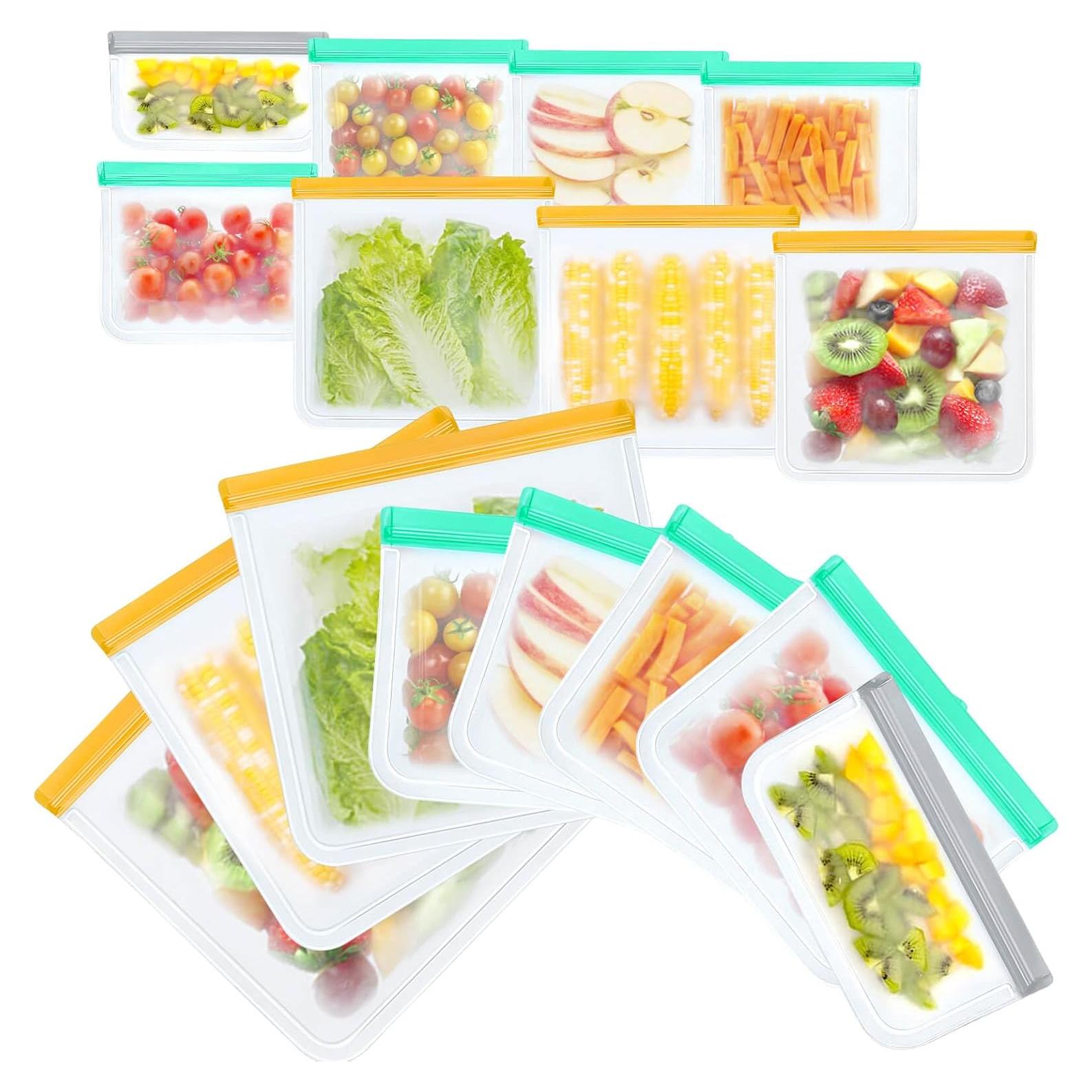 Bolsas Reutilizables DGDUBRB 8 Piezas Almacenamiento Alimentos