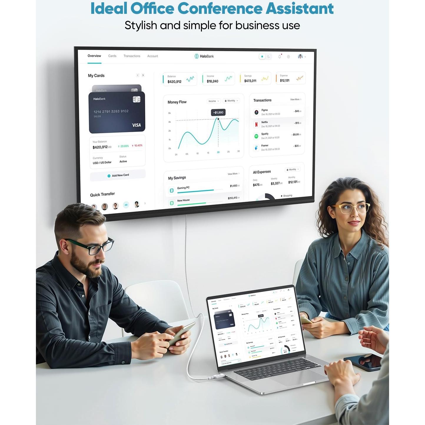 Cable HDMI 2.1 UVOOI Blanco 1.0M 8K 48Gbps Ultra Alta Velocidad