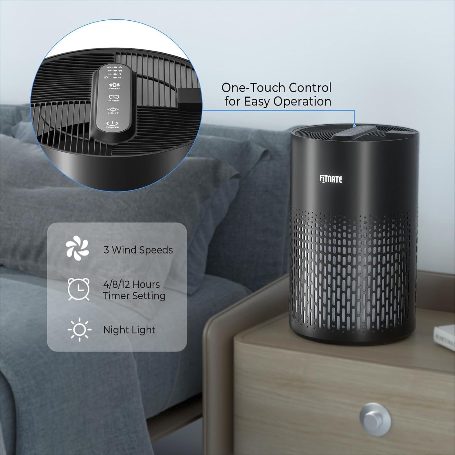 Purificador de Aire FITNATE HS0367 HEPA 99.8 m² Aromaterapia