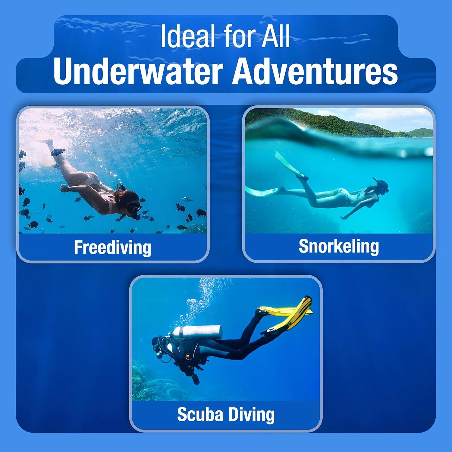 Snorkel Seco Kraken Aquatics KA101 Rojo con Válvula de Purga