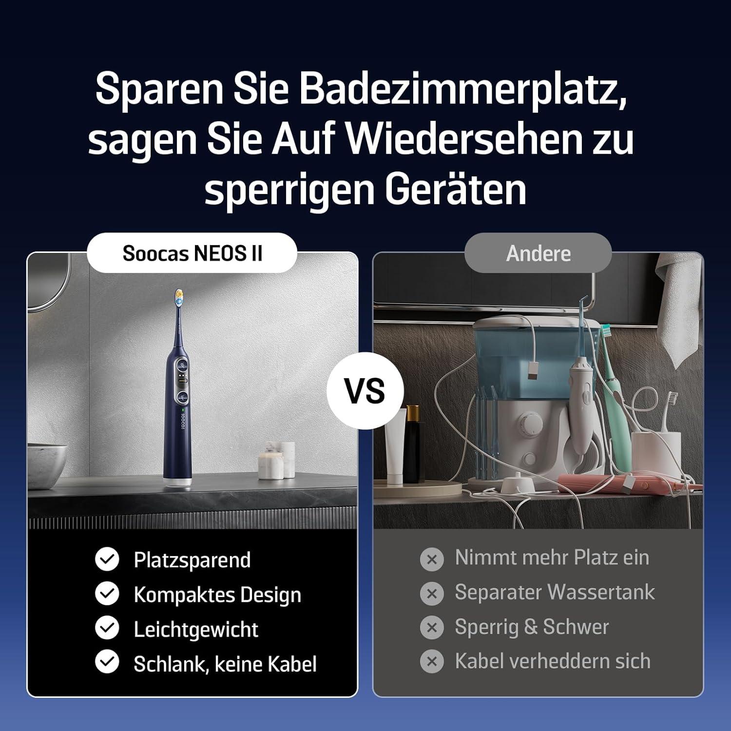 Cepillo de dientes eléctrico Soocas NEOS II con irrigador