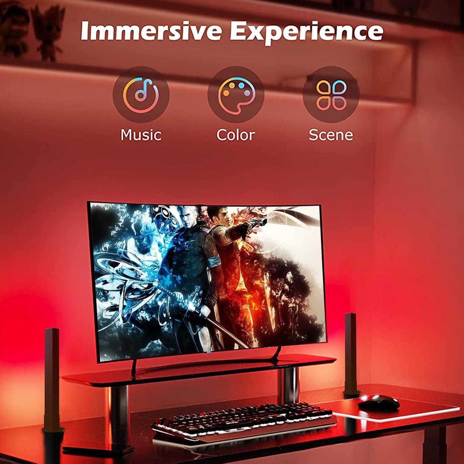 Barras de Luz LED Inteligentes DS ARGB 30 cm RGB para TV