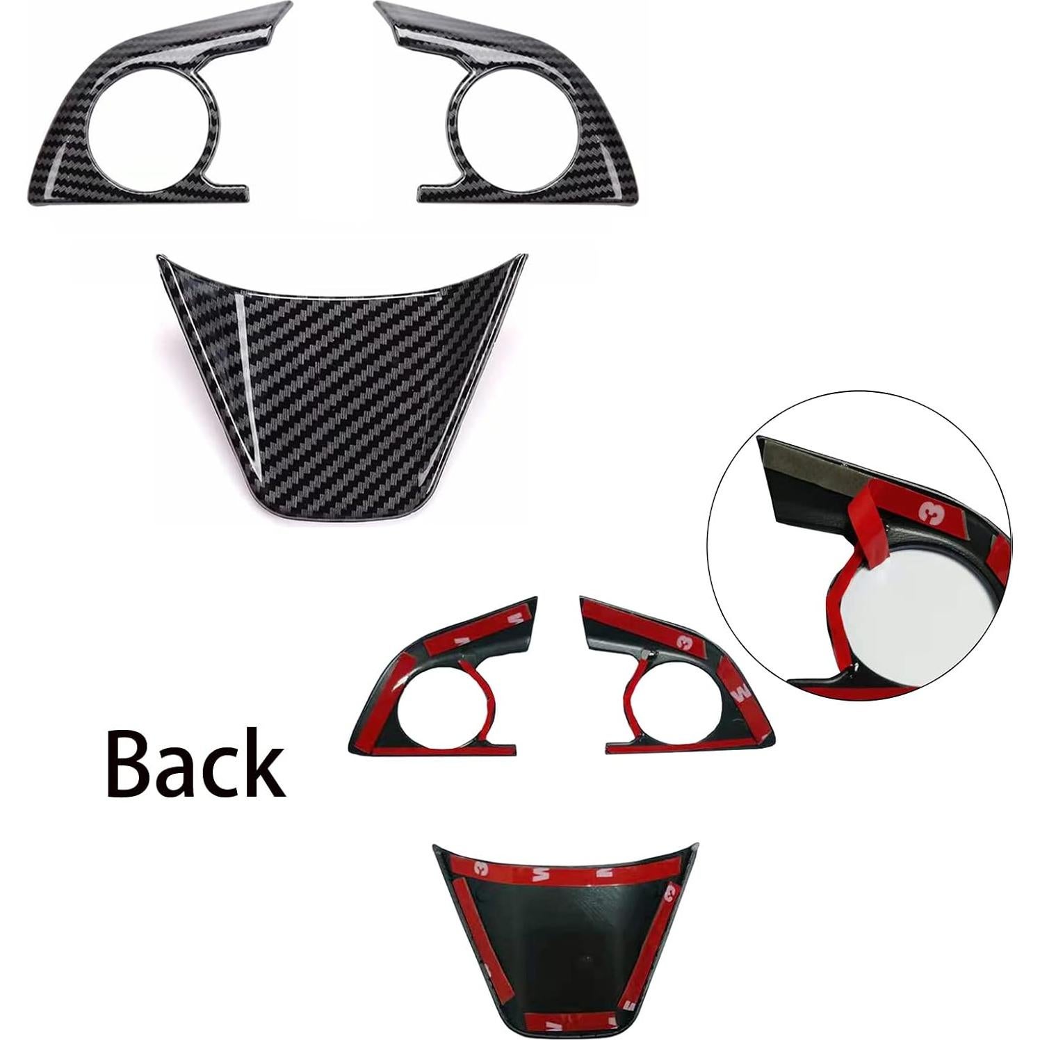 3 Piezas Cubierta Botón Volante ABS Toyota Camry/Avolon 2018-2024