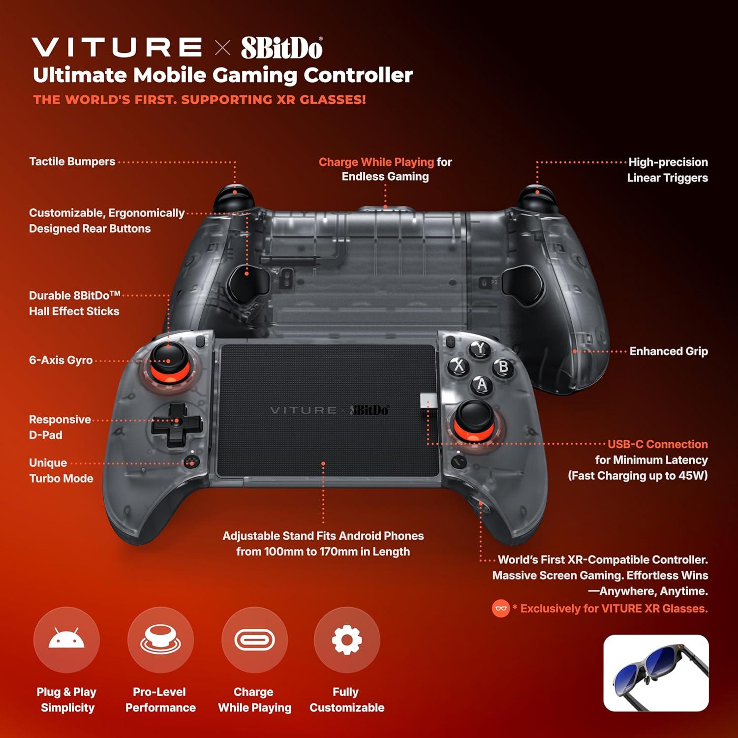 Controlador Móvil VITURE x 8BitDo Ultimate para Gafas XR