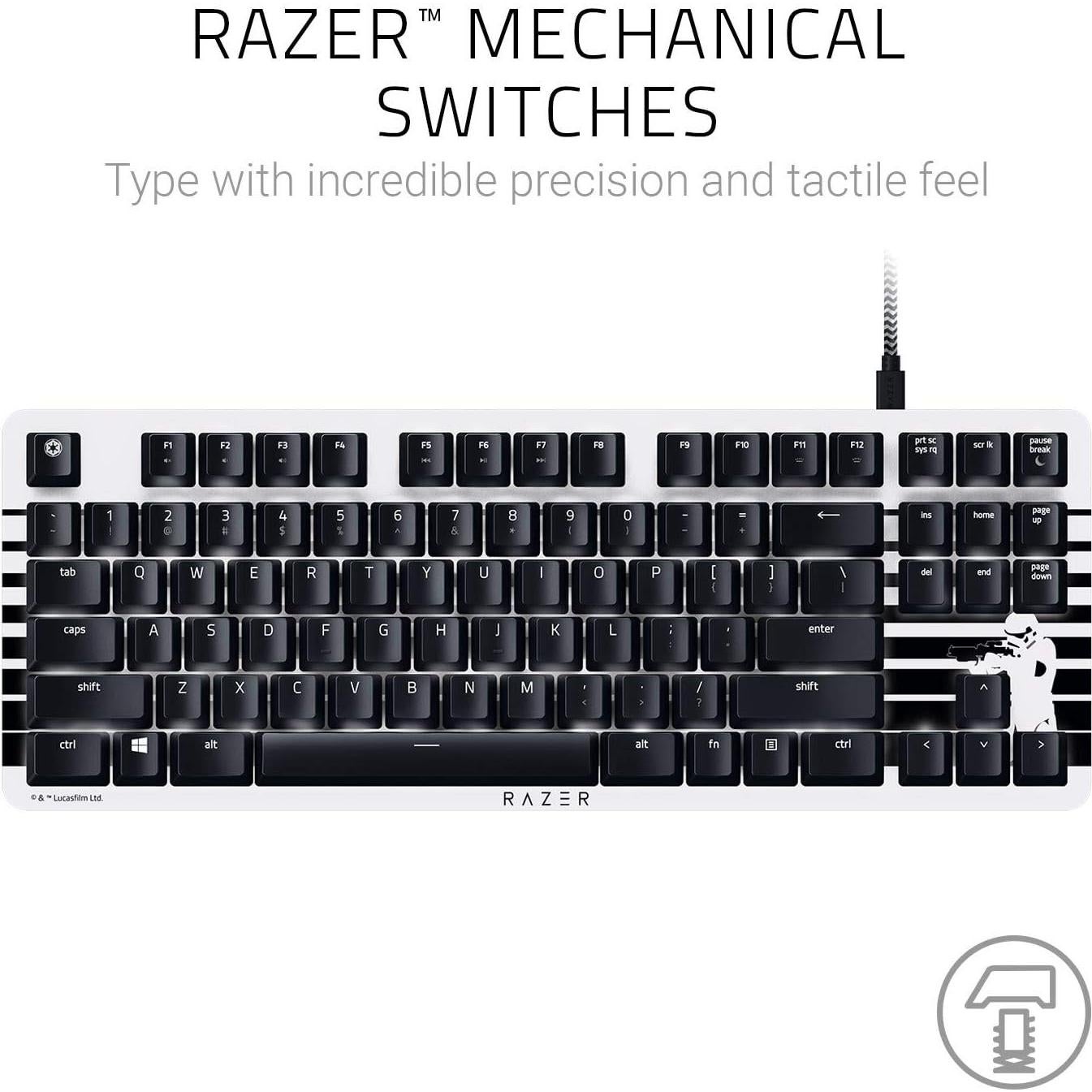 Teclado Mecánico Razer BlackWidow Lite TKL - Interruptores Naranjas