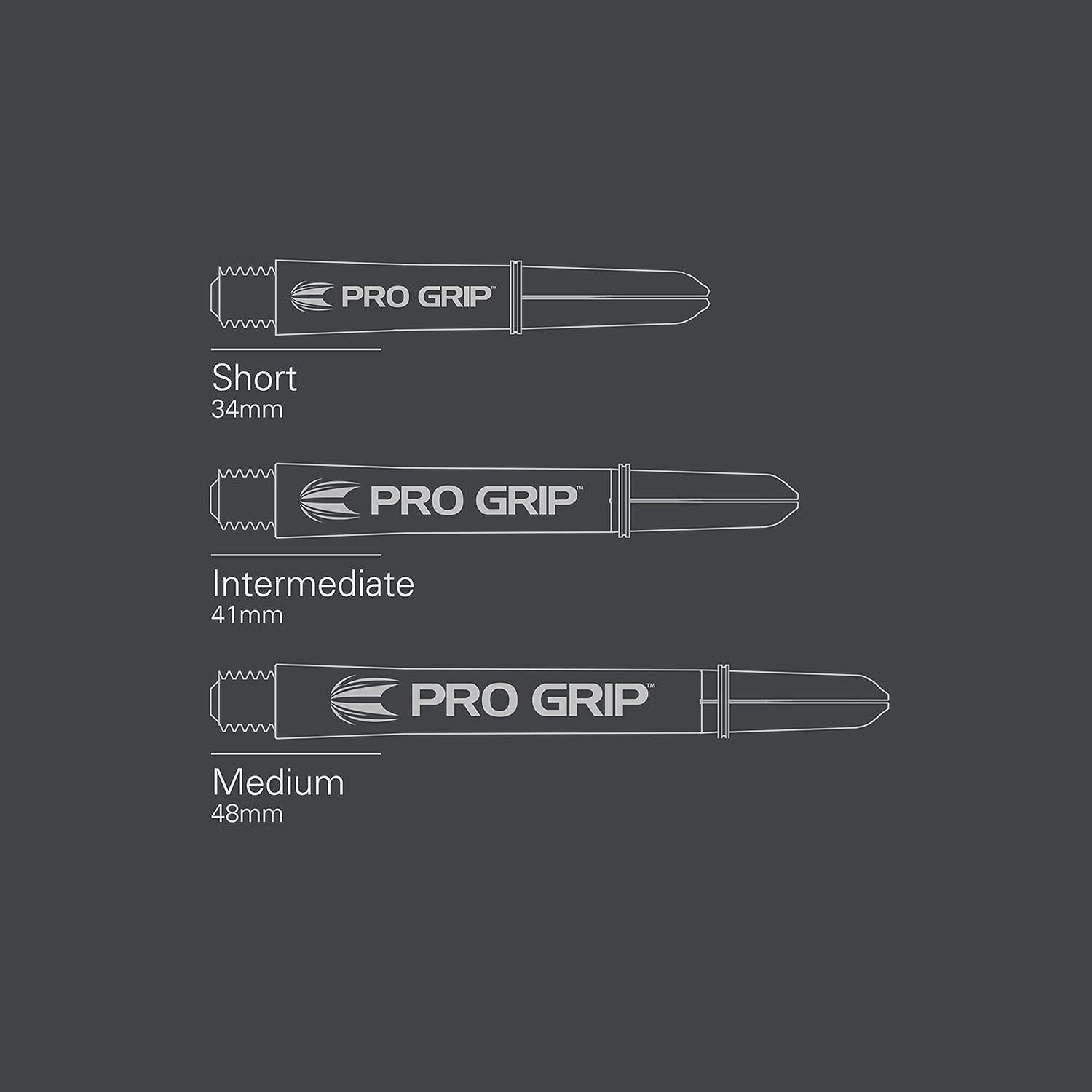 Ejes Pro Grip Target Darts Tinta Negra Medio - 9 Unidades