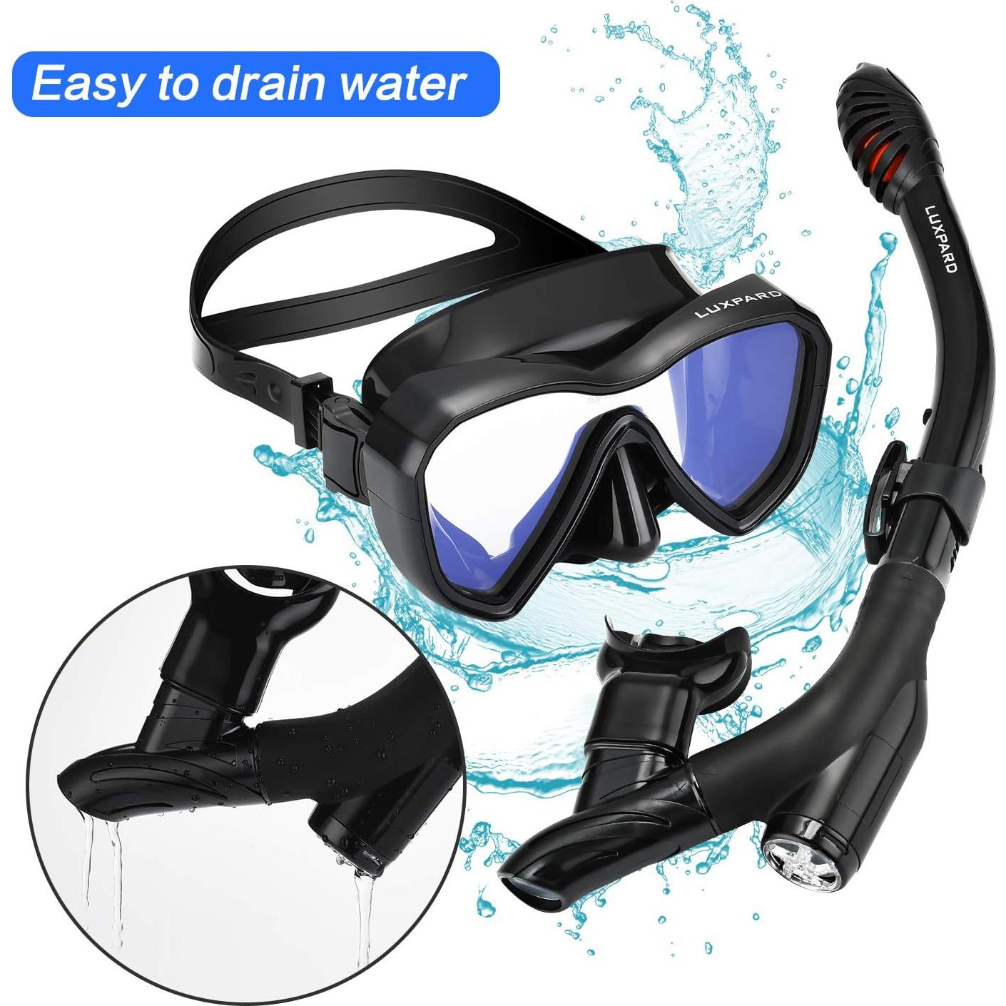 Juego de Snorkel LUXPARD con Máscara Anti-Niebla y Tubo Seco