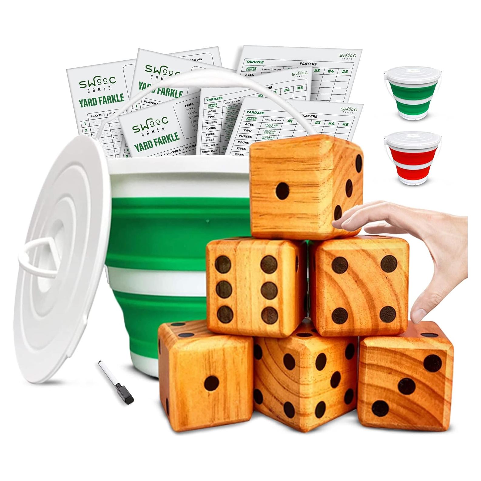 Juego de Dados de Jardín SWOOC Yardzee y Farkle 6.35cm