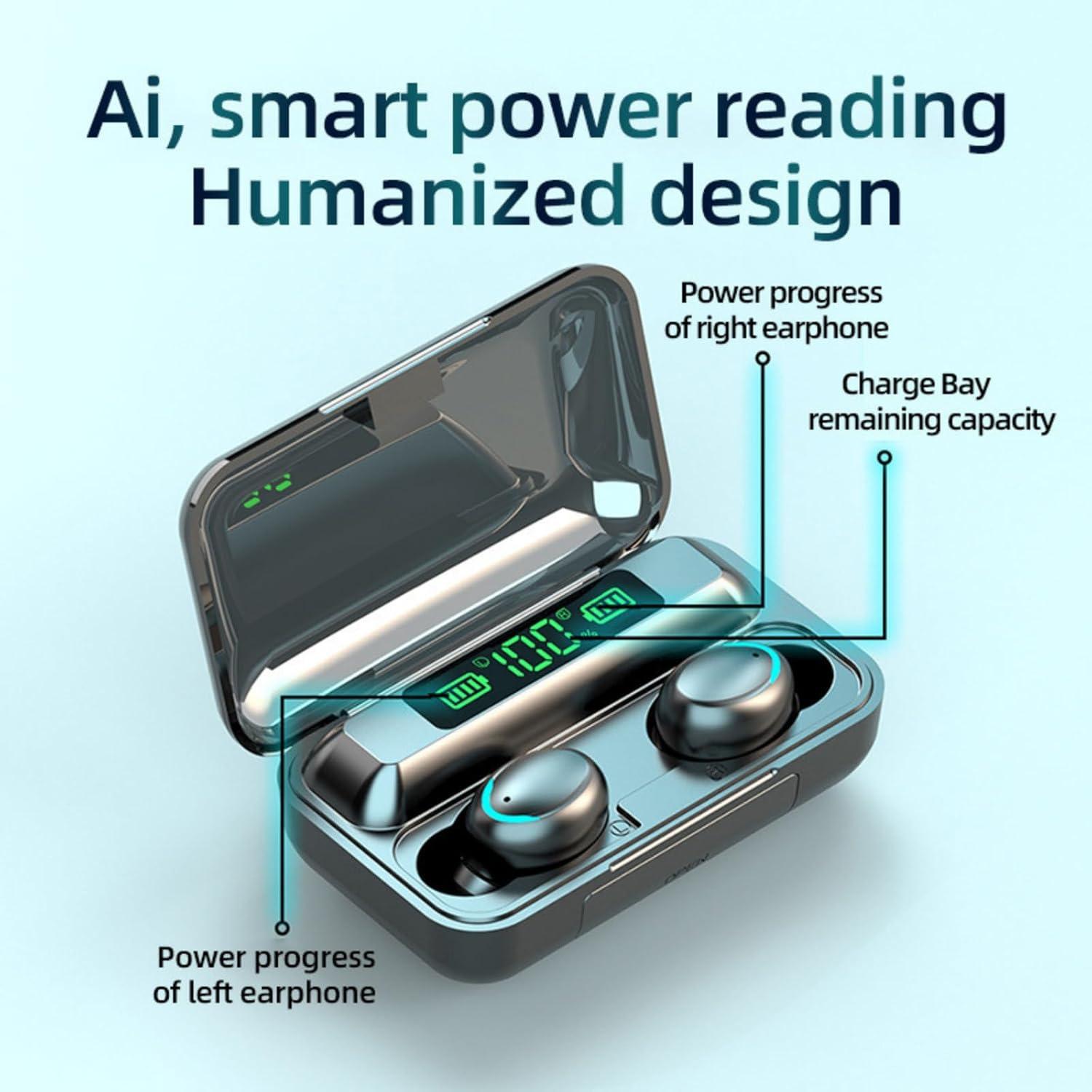 Auriculares Inalámbricos Bluetooth 5.3 F9 con Cancelación de Ruido