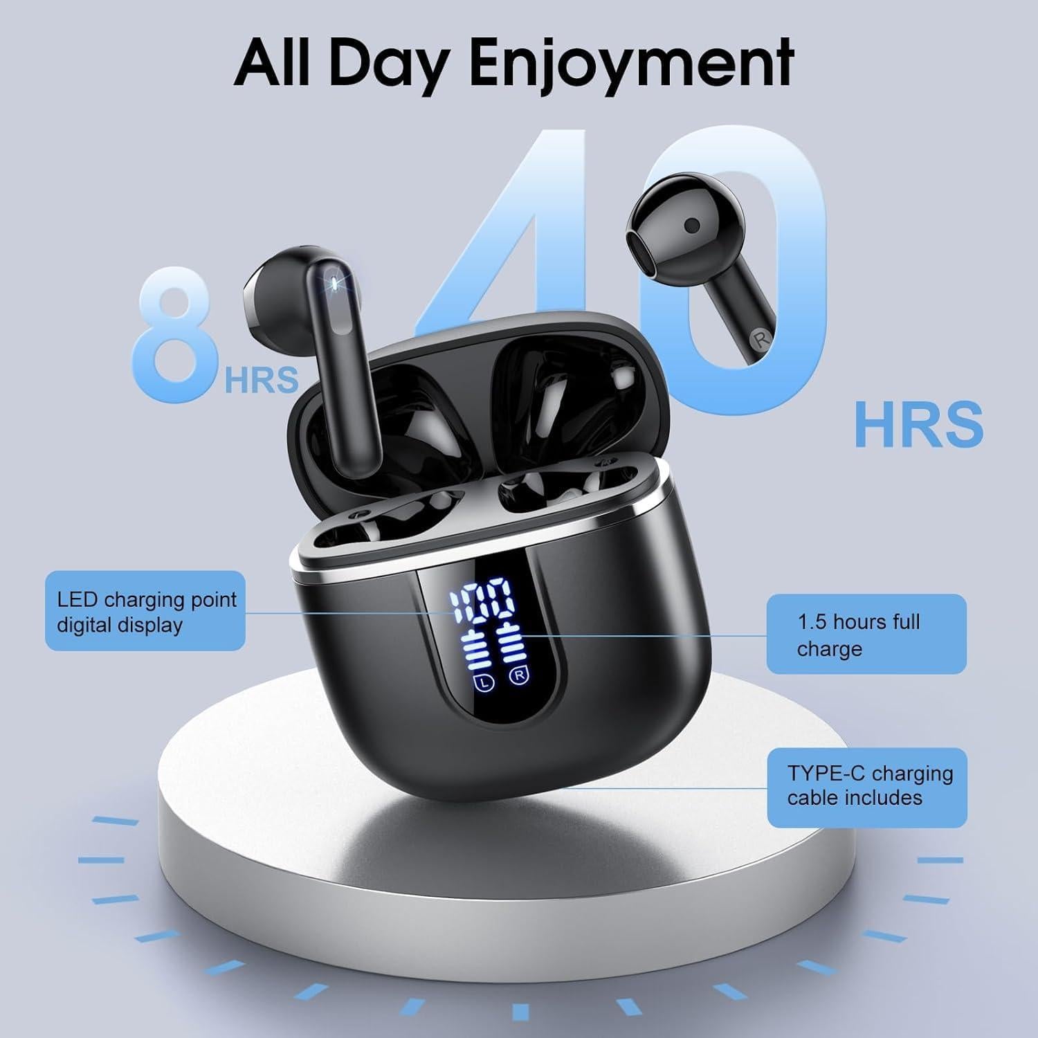 Auriculares Inalámbricos Cillso H97 Bluetooth 5.4 IPX7 40H