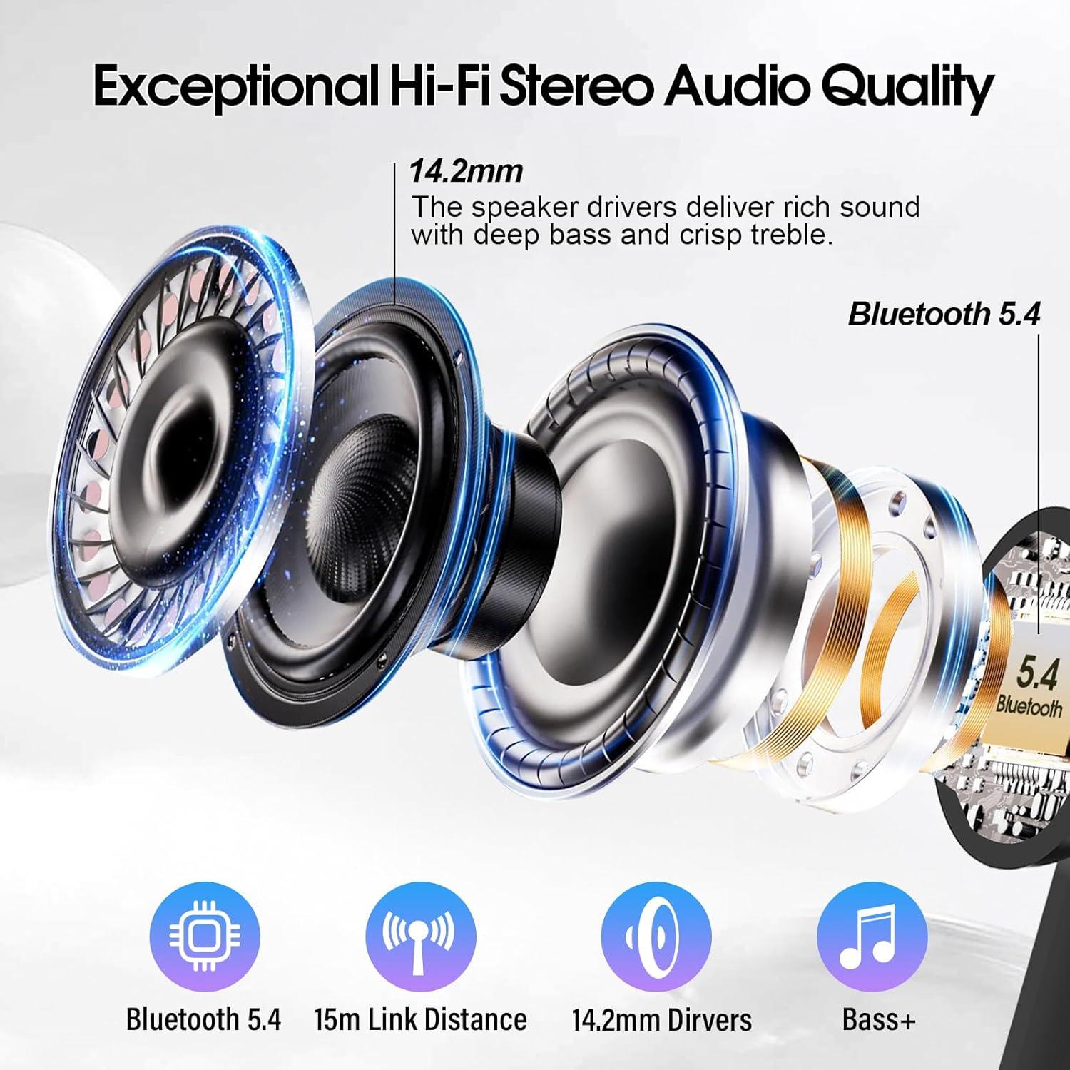 Auriculares Inalámbricos QXUFV U9 Bluetooth 5.4 con ANC 48H