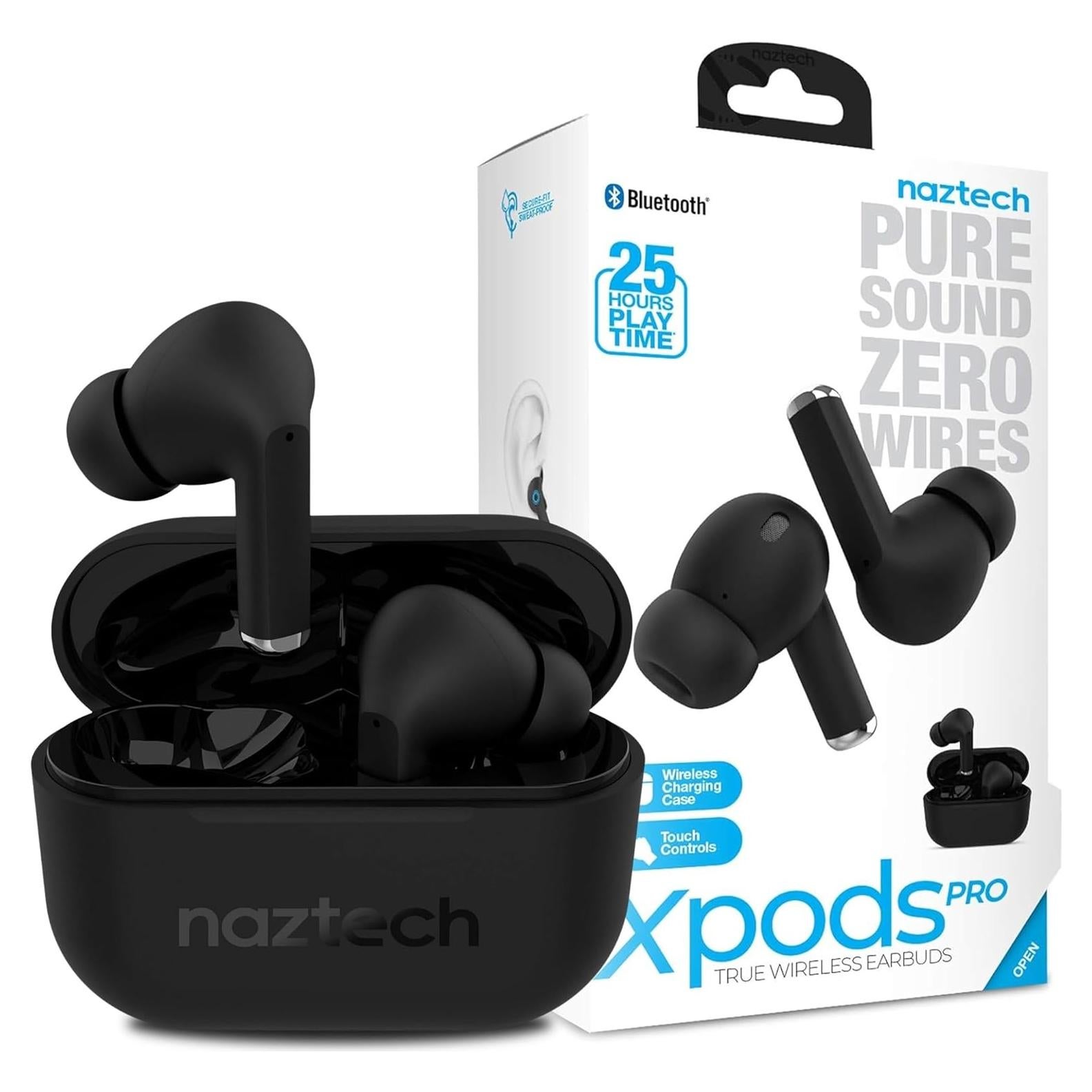 Auriculares Inalámbricos Naztech Xpods PRO - Negro, Cancelación de Ruido