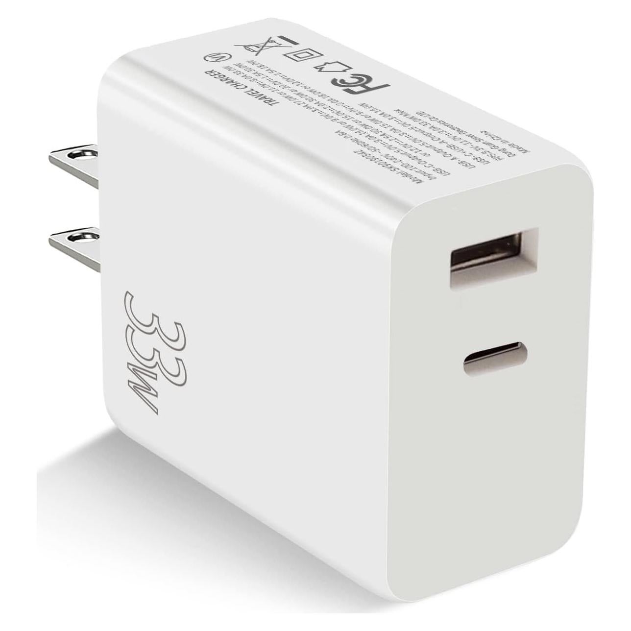 Cargador de Pared USB-C 33W Doble Puerto PD 3.0