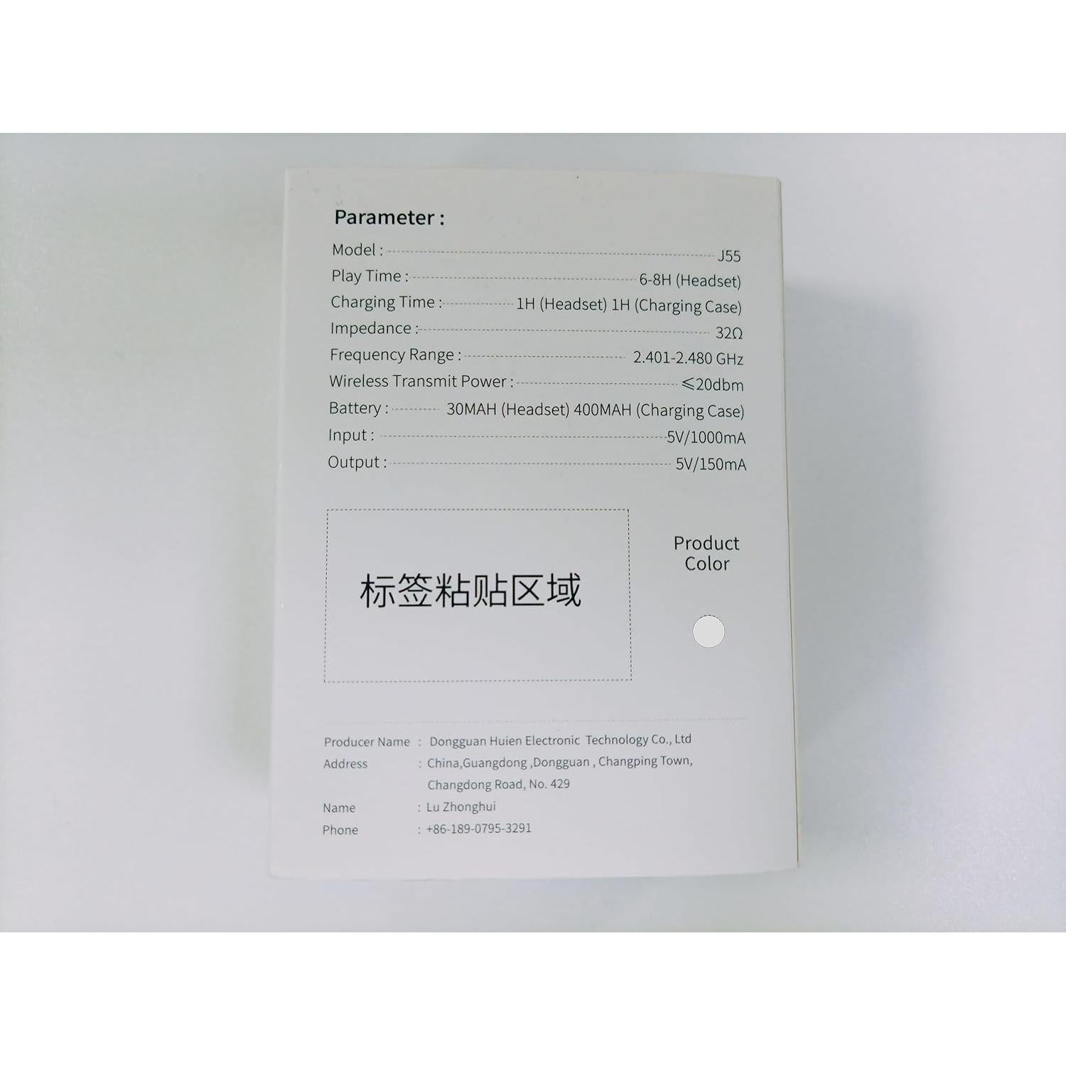 Auriculares Inalámbricos Bluetooth 5.3 Wasart J55 IP7 40H