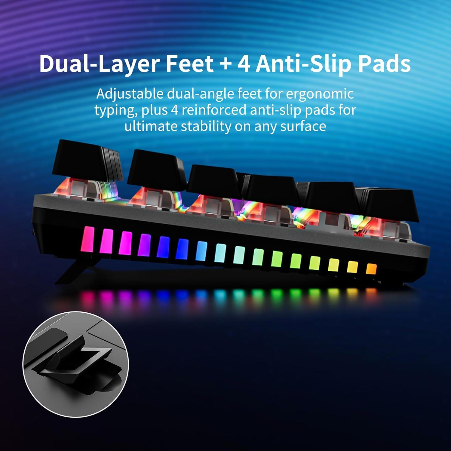 Teclado Mecánico Newmen GM325 Pro 104 Teclas RGB USB