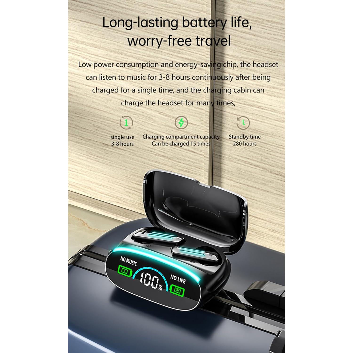 Auriculares Inalámbricos Bluetooth 5.3 JiaSifu IP7 120h