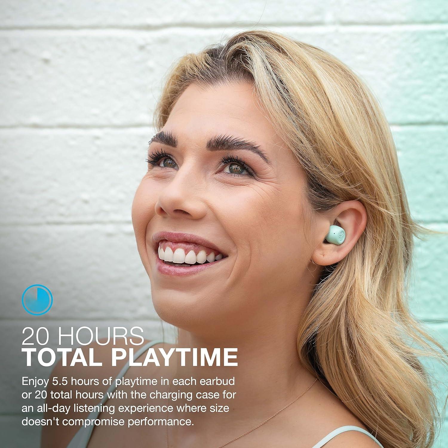 Auriculares Inalámbricos JLab JBuds Mini Menta IP55 Bluetooth 5.3