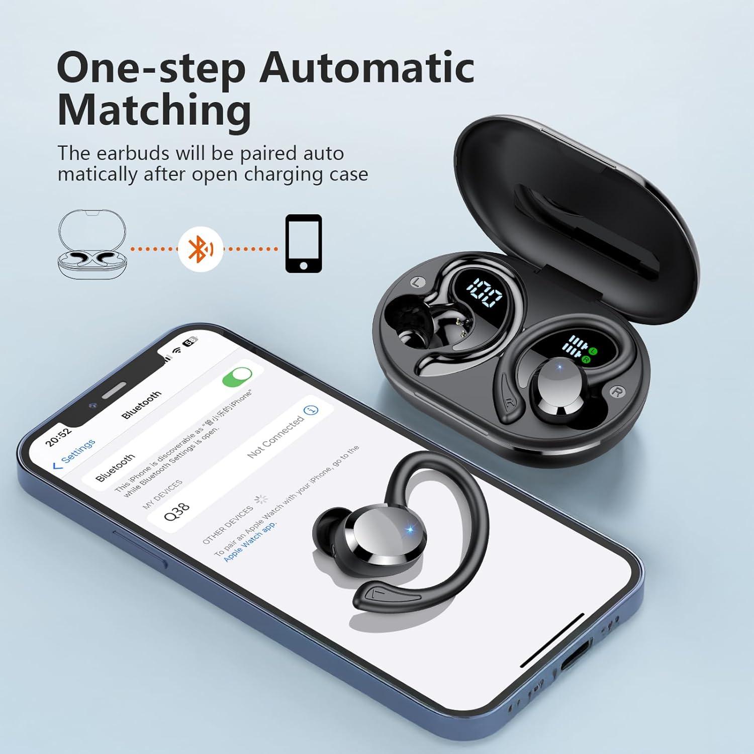 Auriculares Inalámbricos SPRTOYBAT Q38 Bluetooth 5.4 IPX7