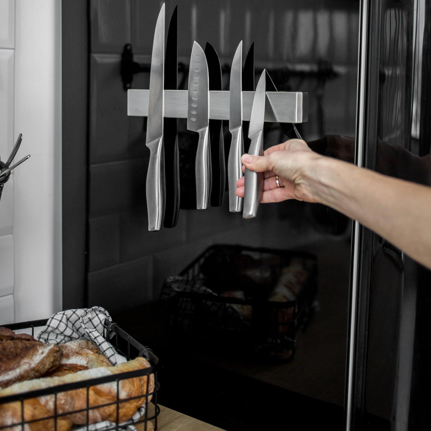 Soporte Magnético para Cuchillos Hamletoff 30.48 cm Acero Inoxidable